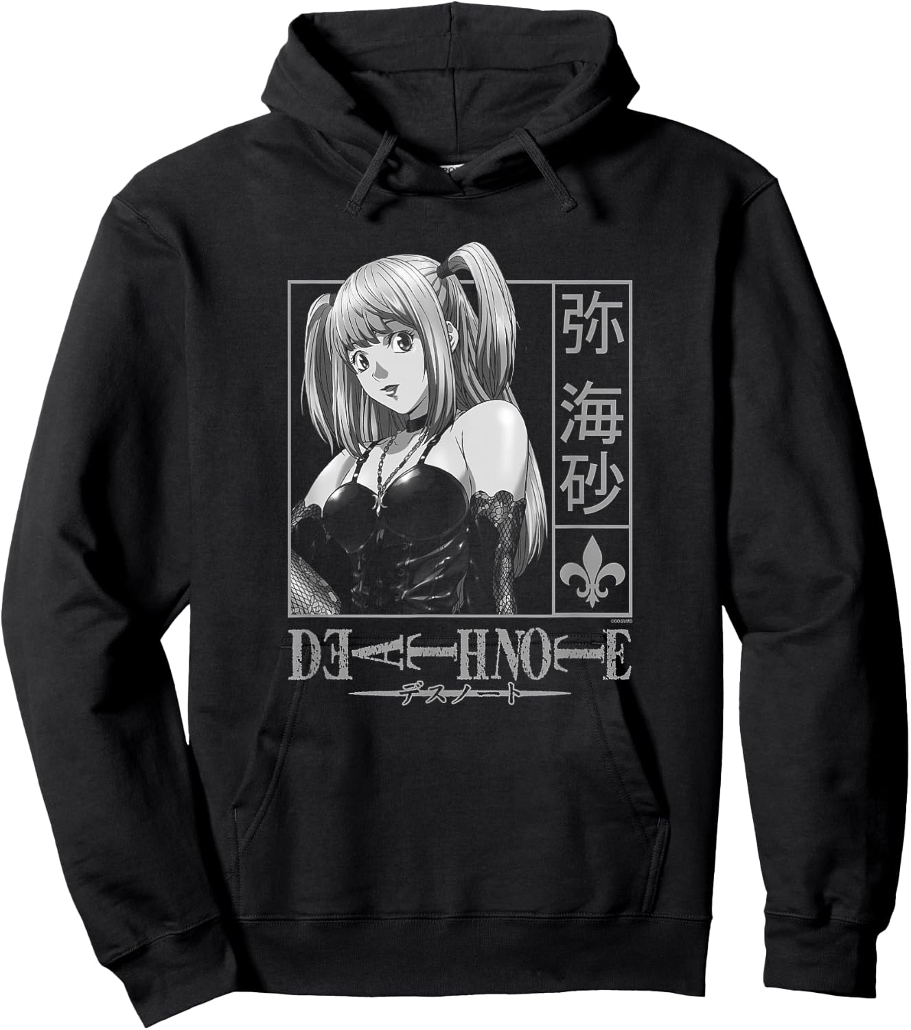Death Note Misa Kanji Frame Anime Hoodie - Hoodie | Black