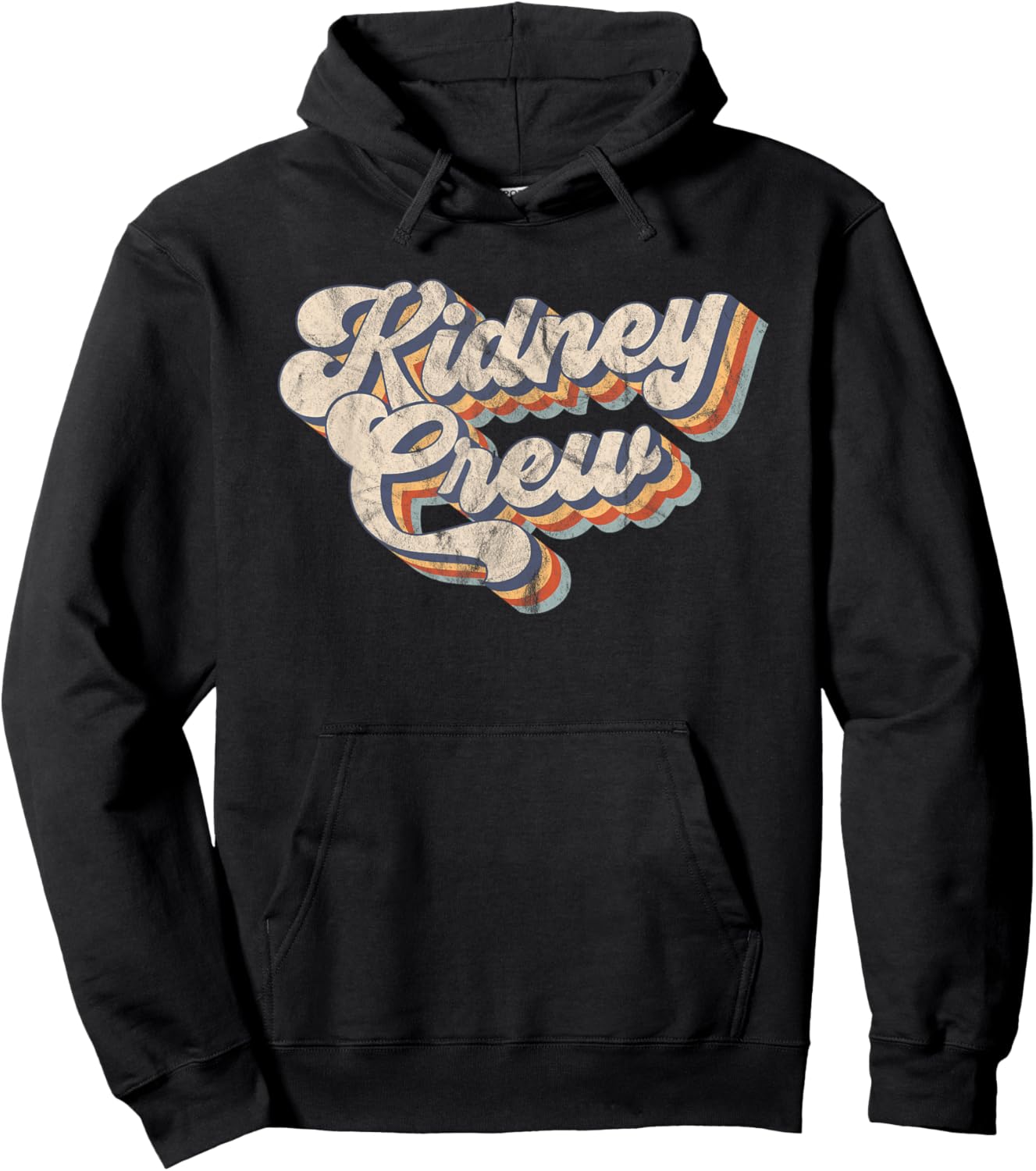 Vintage Retro Kidney Crew Nephrology Nurse Men Hoodie - Hoodie | Black