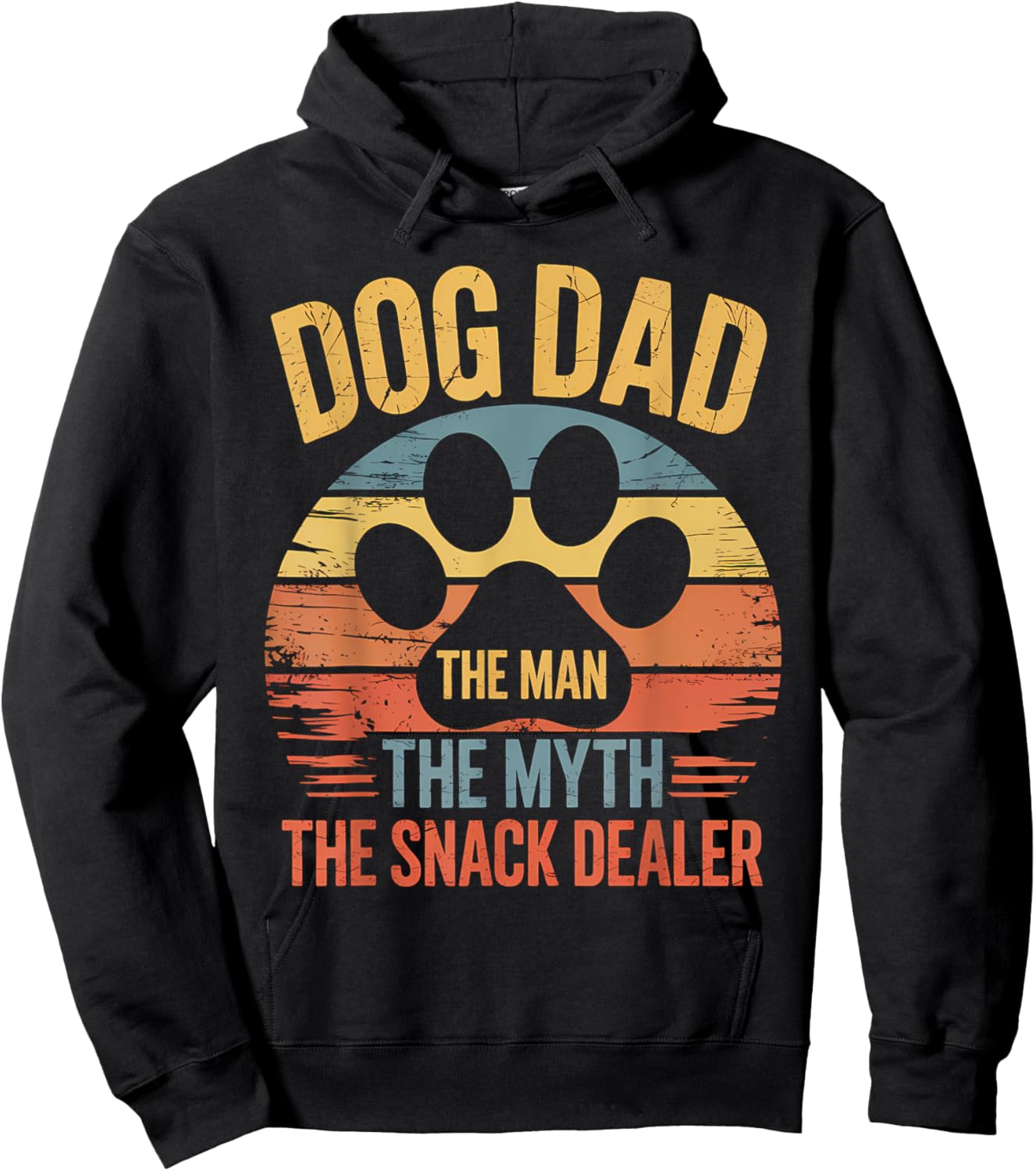 Dog Dad The Man The Myth The Snack Dealer Shirt Funny Dad Hoodie - Hoodie | Black