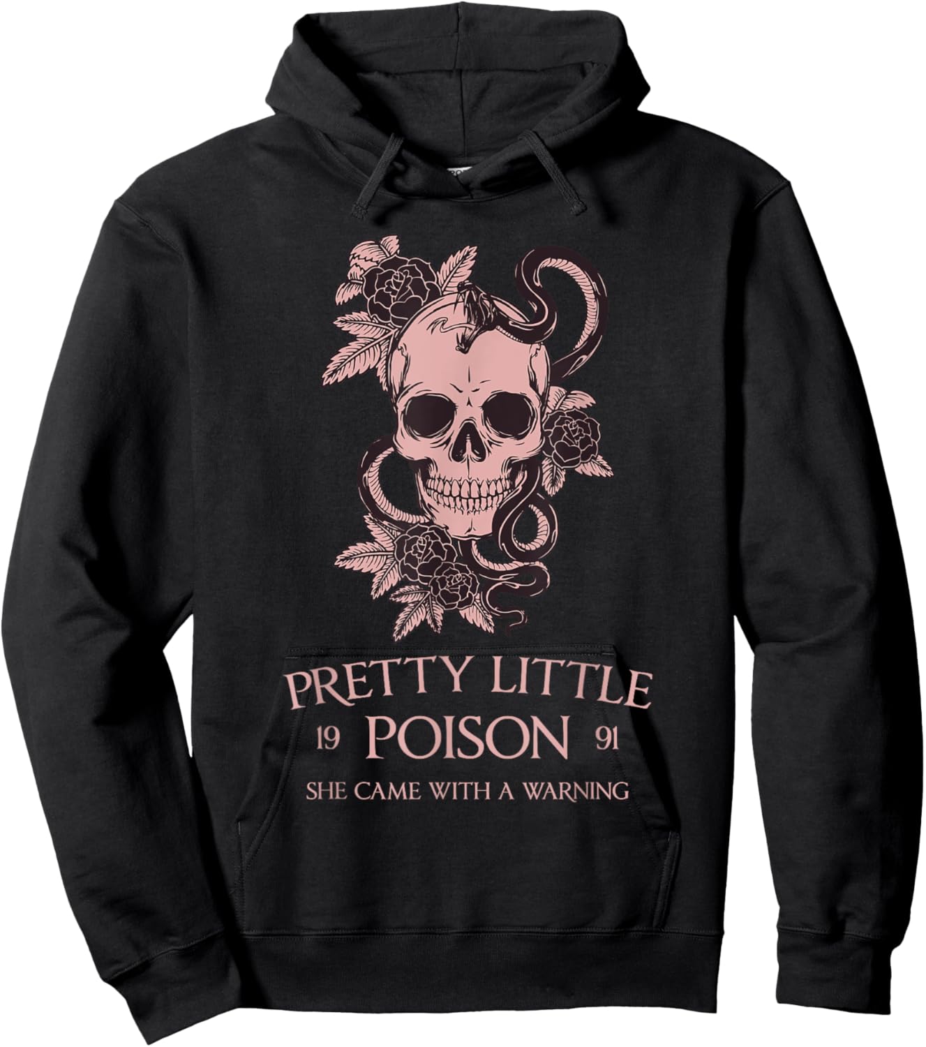 PRETTY LITTLE POISON SHE CAME WITH A WARNING Funny design Hoodie - Hoodie | Black