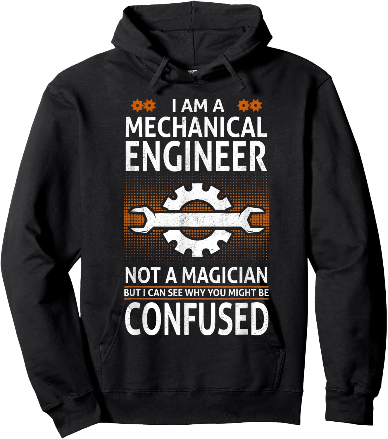 Funny "Engineer Not A Magician" Mechanical Engineer Hoodie - Hoodie | Black