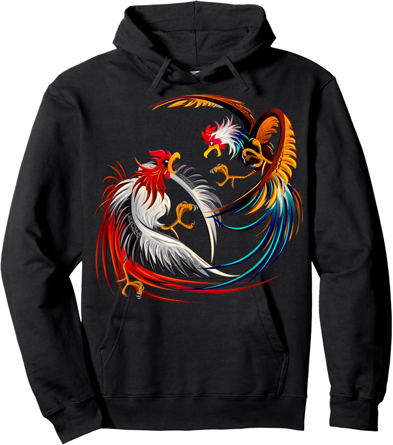 Vintage Cockfighting Game Fowl Cockfight Enthusiast Hoodie - Hoodie | Black