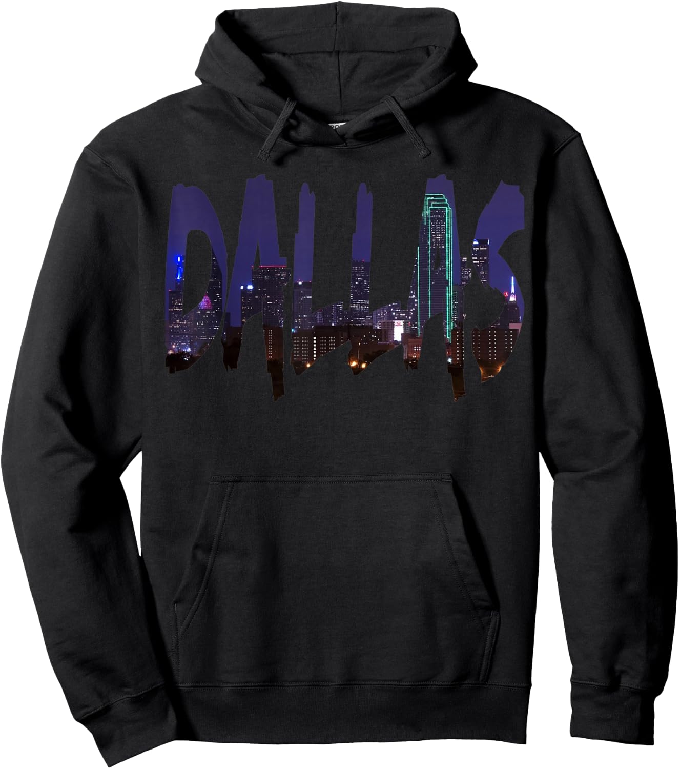 DALLAS Texas Skyline Photo Photograph Hoodie - Hoodie | Black