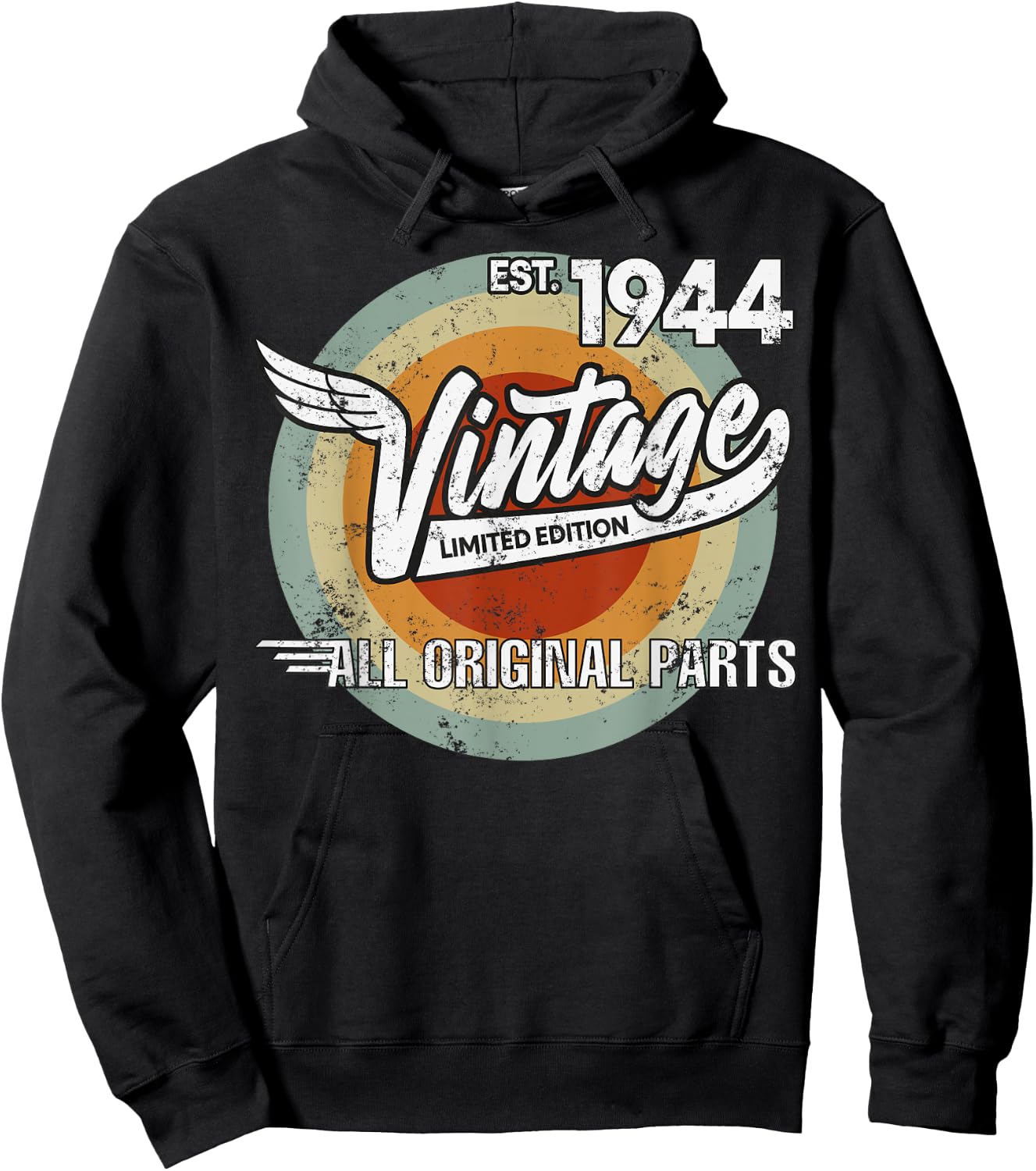 1944 Born Made in 1944 Vintage Biker Birthday Gifts Hoodie - Hoodie | Black