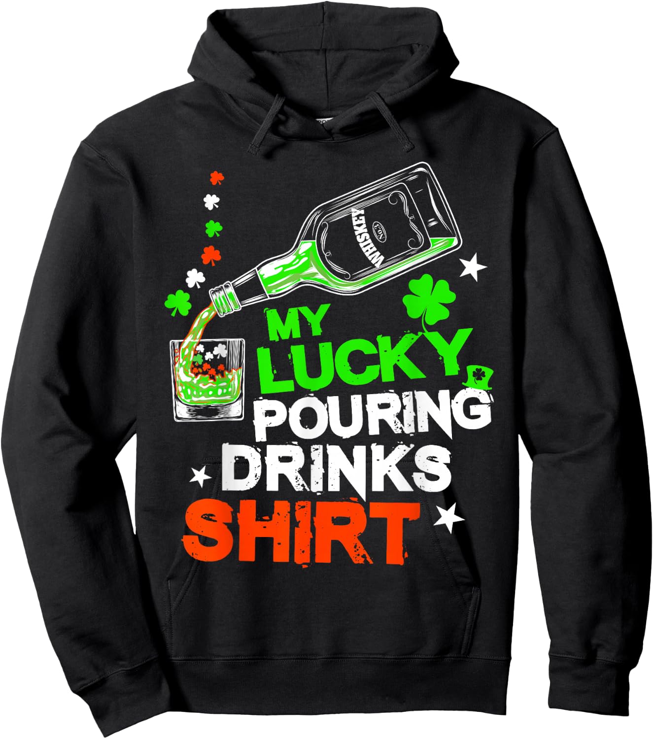 St Patricks Bartender Lucky Pouring Drinks Bartending Shirt Hoodie - Hoodie | Black