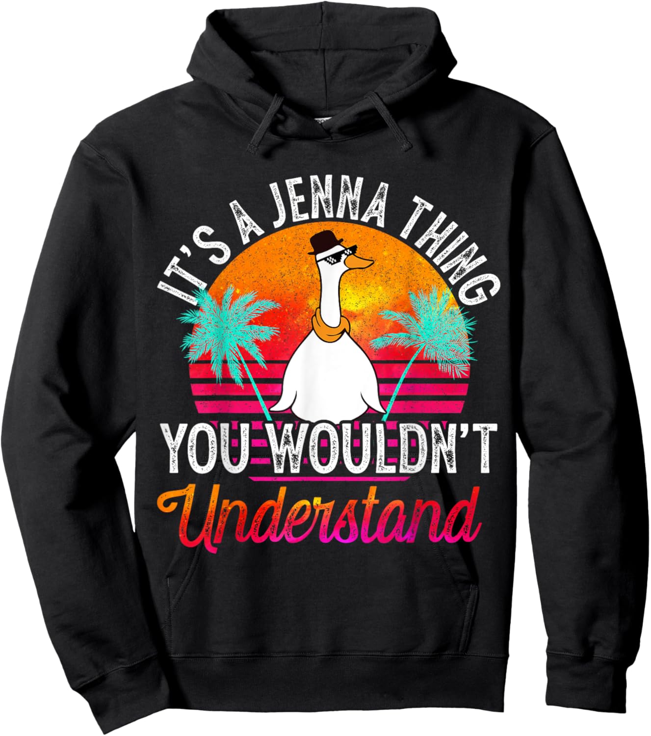 It's A Jenna Thing You Wouldn't Understand Funny Jenna Name Hoodie - Hoodie | Black