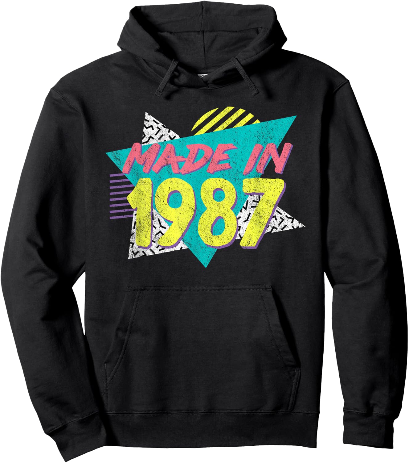 Made in 1987 Retro Vintage 38th Birthday Hoodie - Hoodie | Black