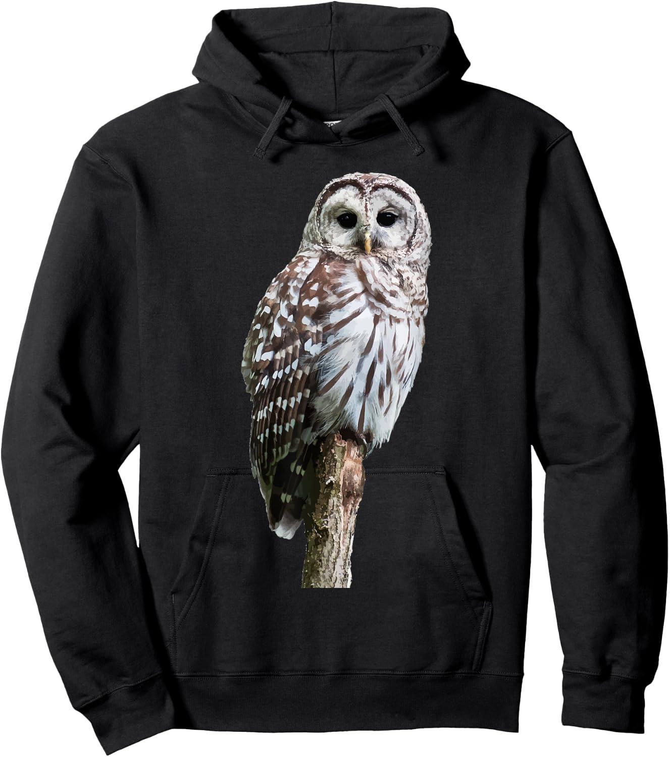 Barred Owl Bird | Birder Birding | Cute Owl Gift Hoodie - Hoodie | Black