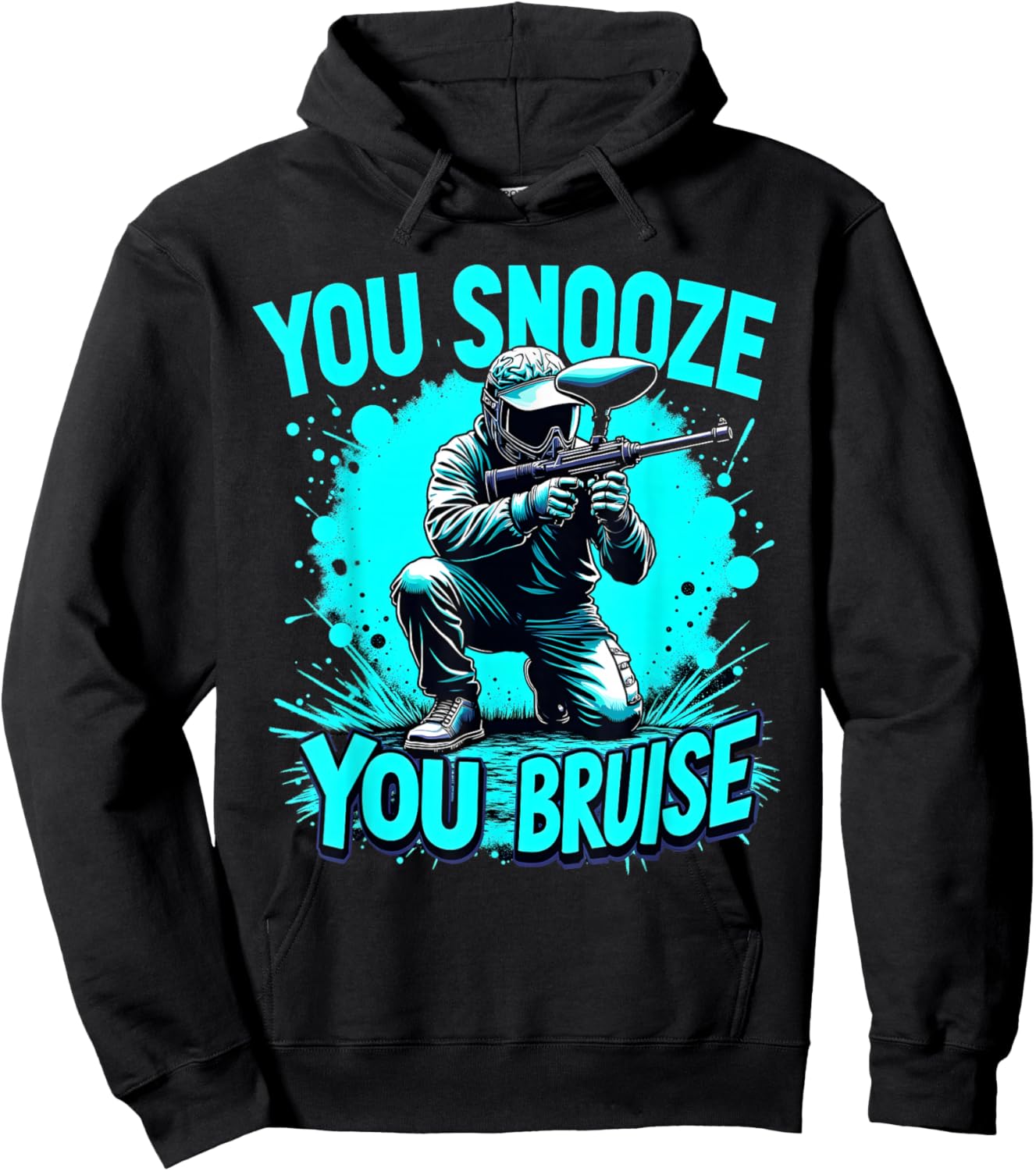 Funny Paintball You Snooze You Bruise Paintballer Balls Hoodie - Hoodie | Black