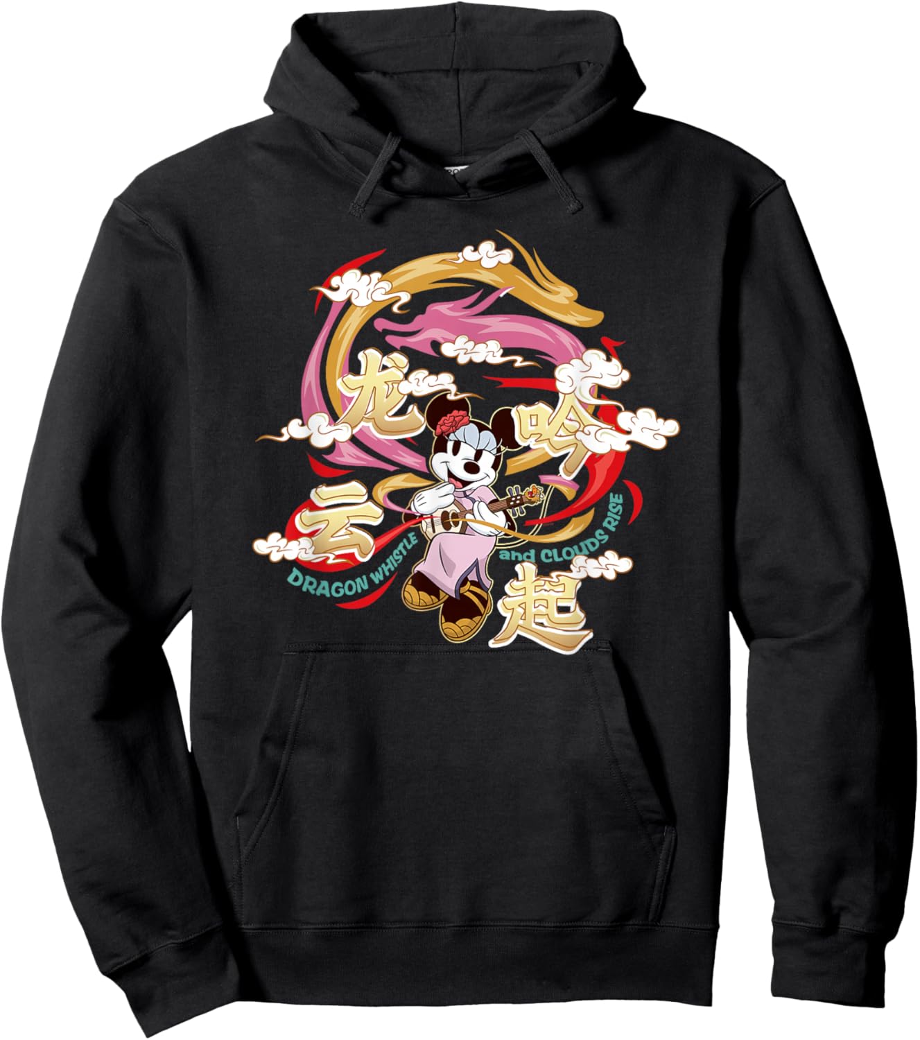 Disney Minnie Mouse 2024 Lunar New Year Dragon Whistle Hoodie - Hoodie | Black