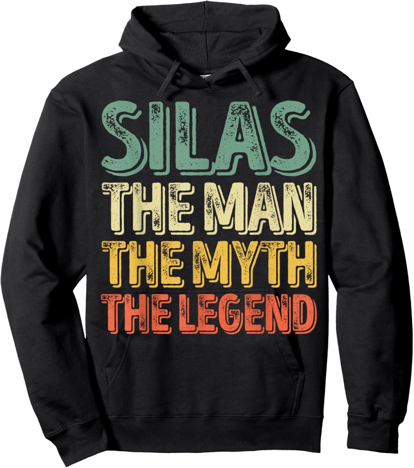Silas The Man The Myth The Legend Shirt First Name Silas Hoodie - Hoodie | Black