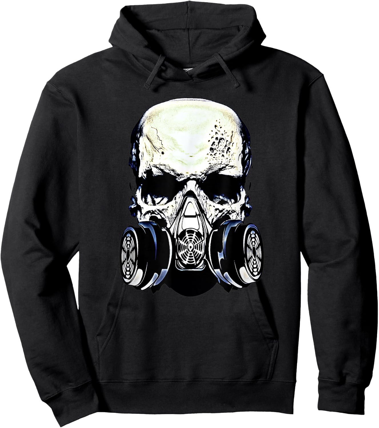Skull Gas Mask Shirt Rock Music Skulls Masked Rockers Gift Hoodie - Hoodie | Black