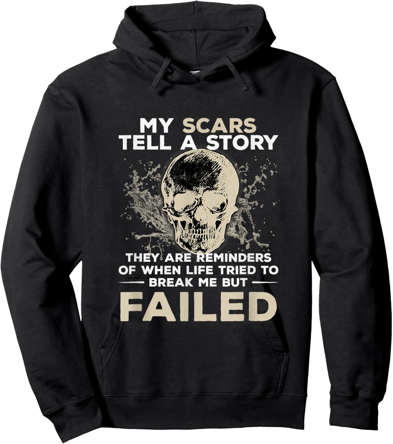 My Scars Tell A Story! Break Me But Failed Mechanic Design Hoodie - Hoodie | Black