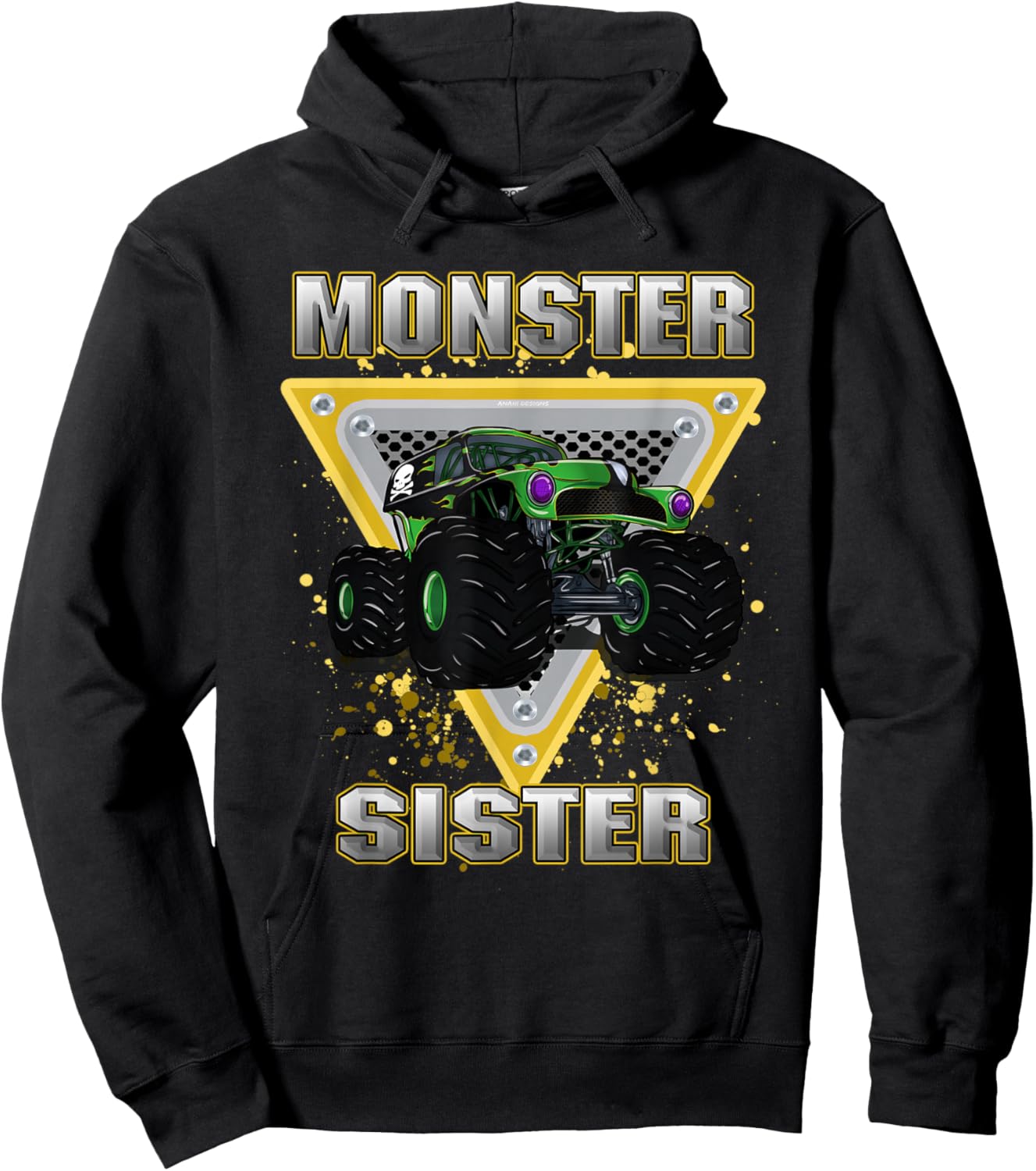 Monster Truck Sister Hoodie - Hoodie | Black