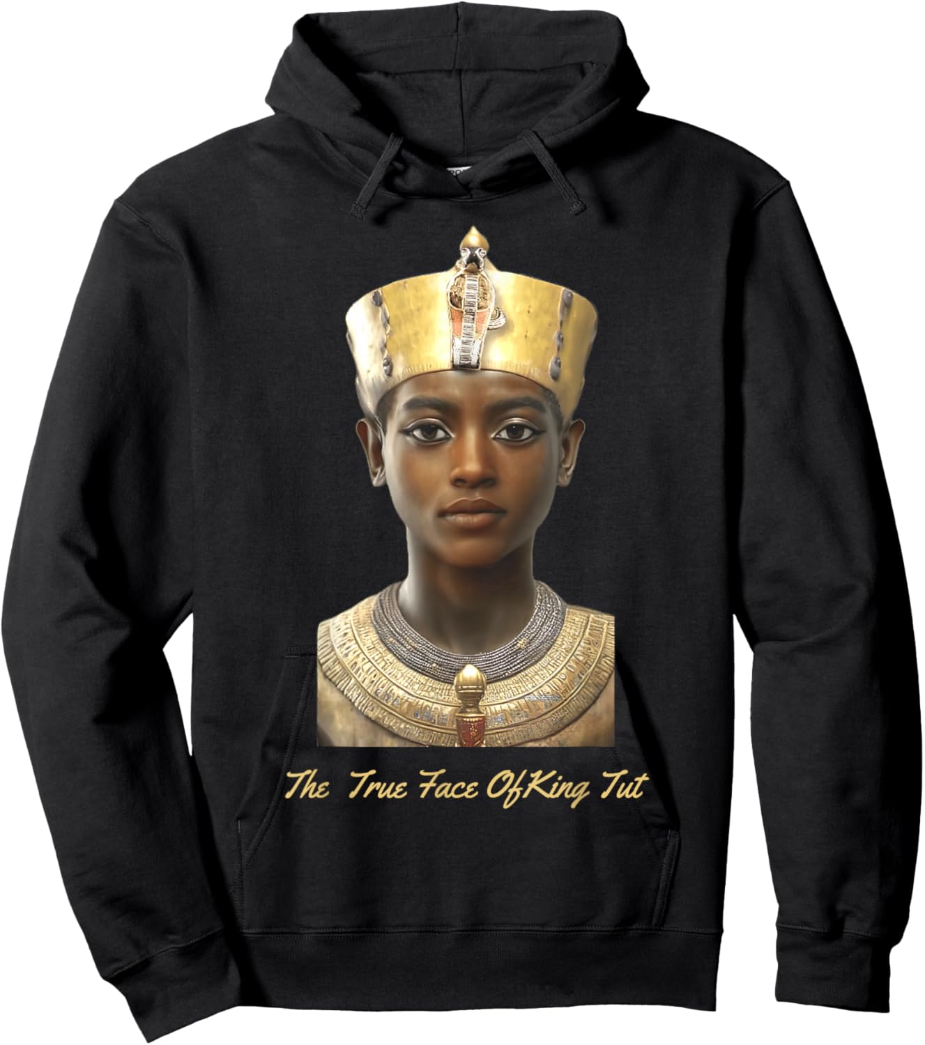 The True Face of King Tut | Ancient Kemet King Tut Hoodie - Hoodie | Black