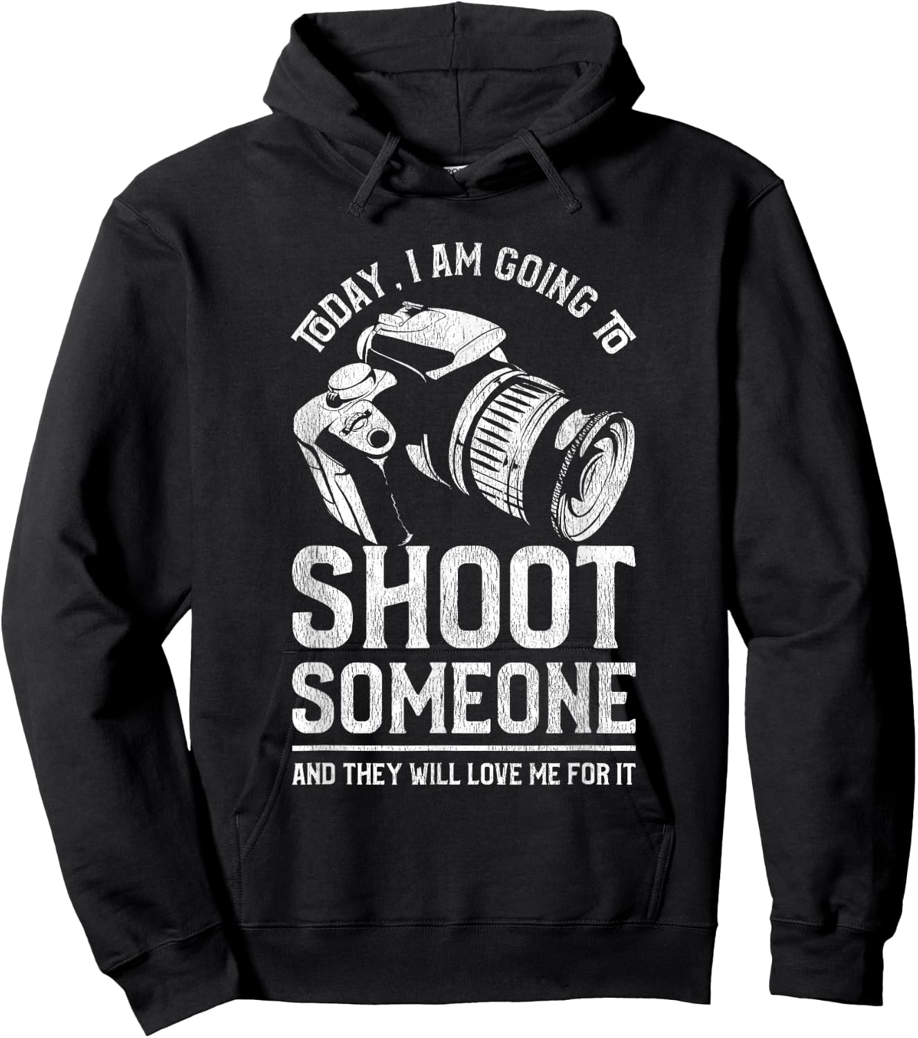 Funny Shoot Photography Camera Design for Photographers Hoodie - Hoodie | Black