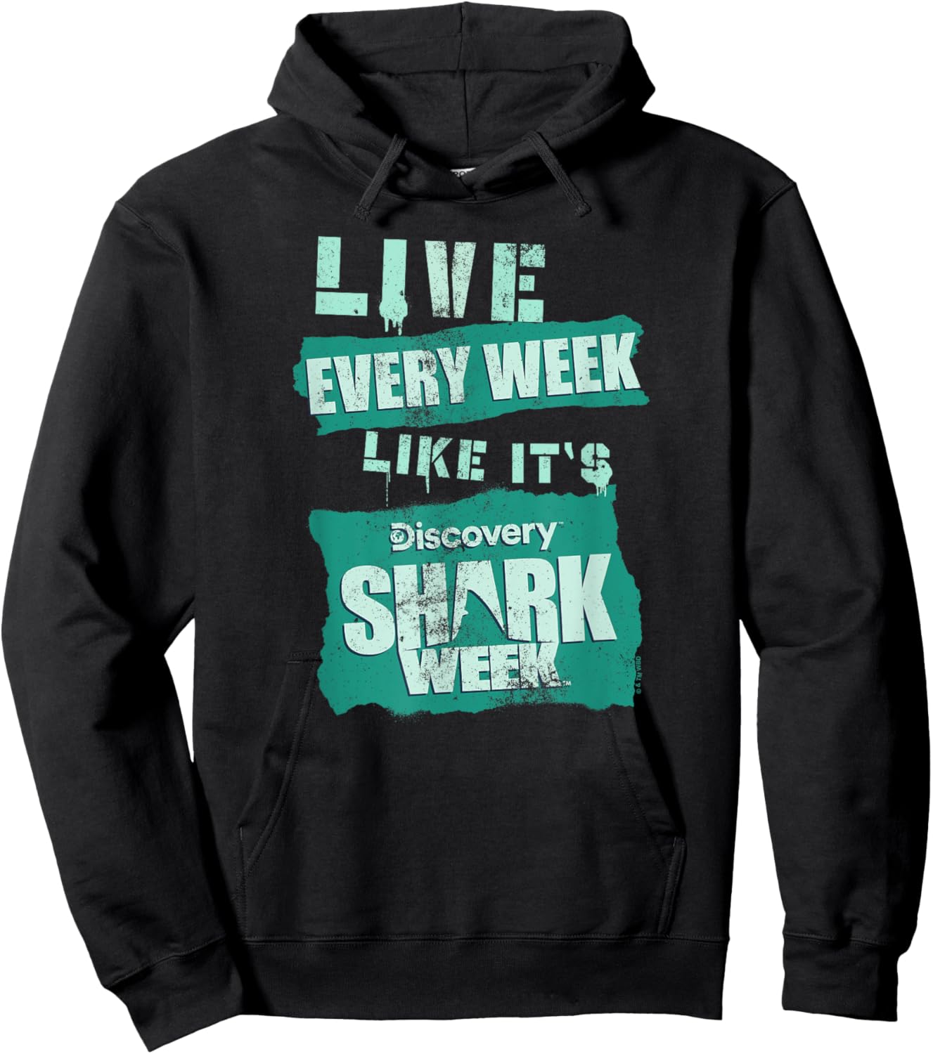 Shark Week Officially Licensed Live Every Week Hoodie - Hoodie | Black