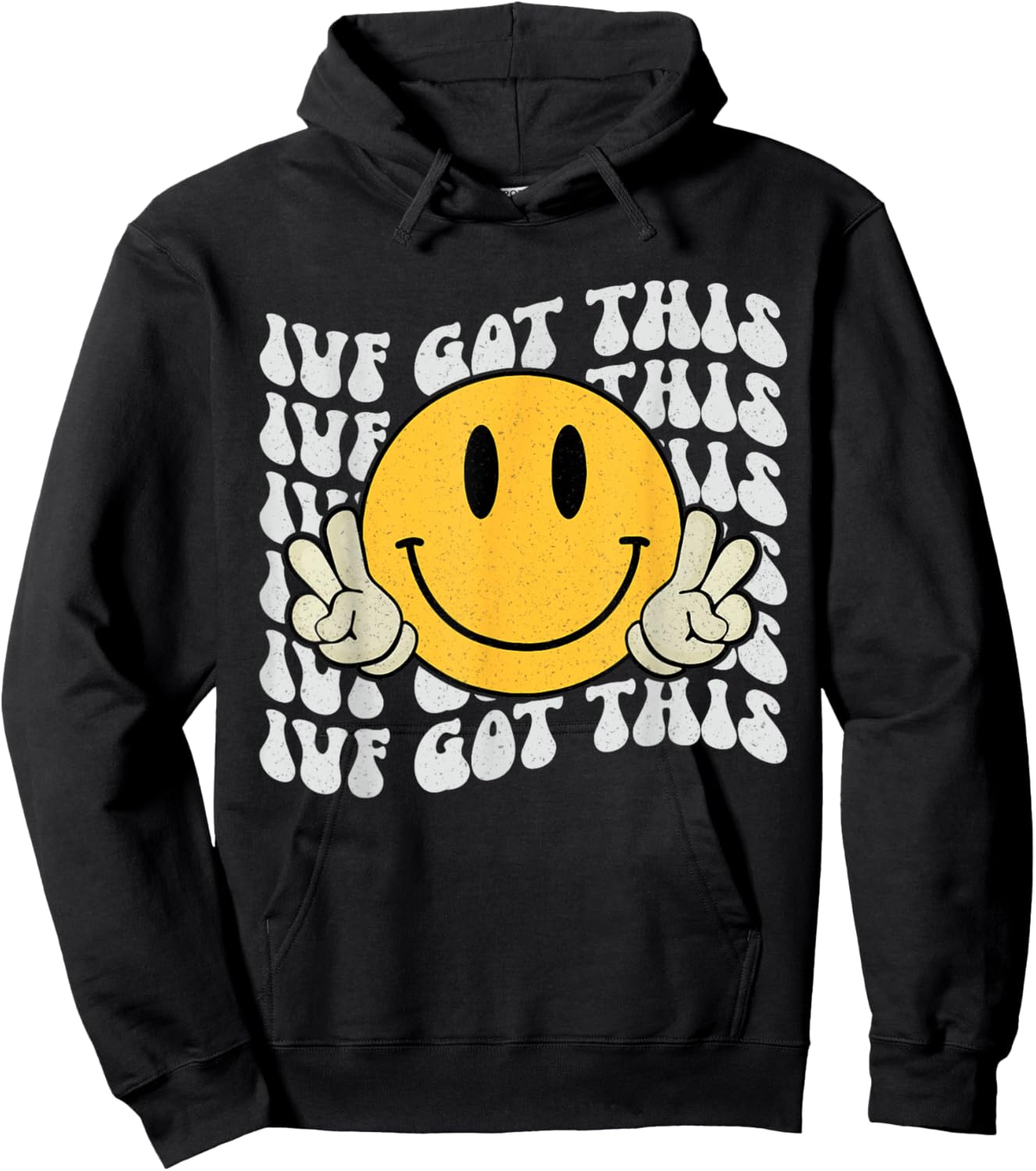 Groovy IVF Got Hope Inspiration IVF Mom Fertility Surrogate Hoodie - Hoodie | Black