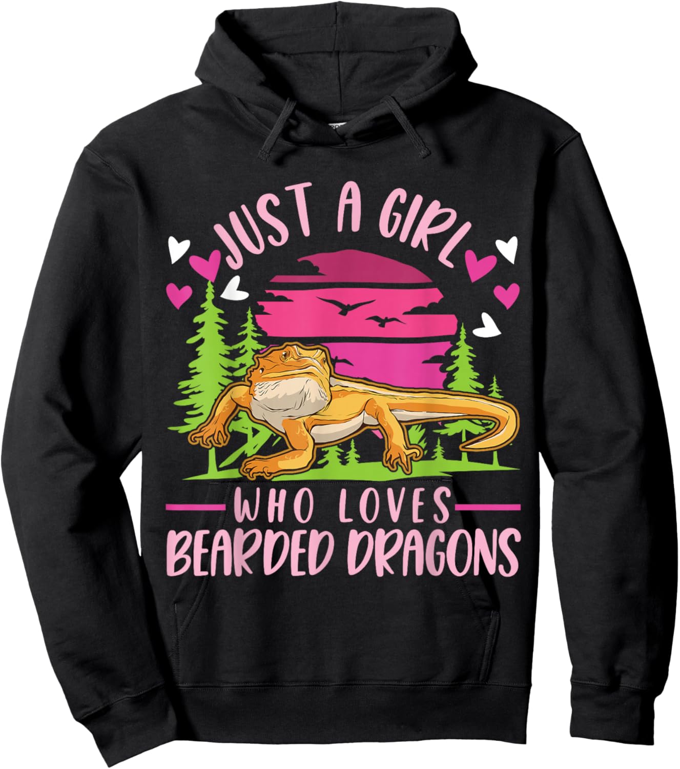 Just a girl who loves Bearded Dragons Hoodie - Hoodie | Black