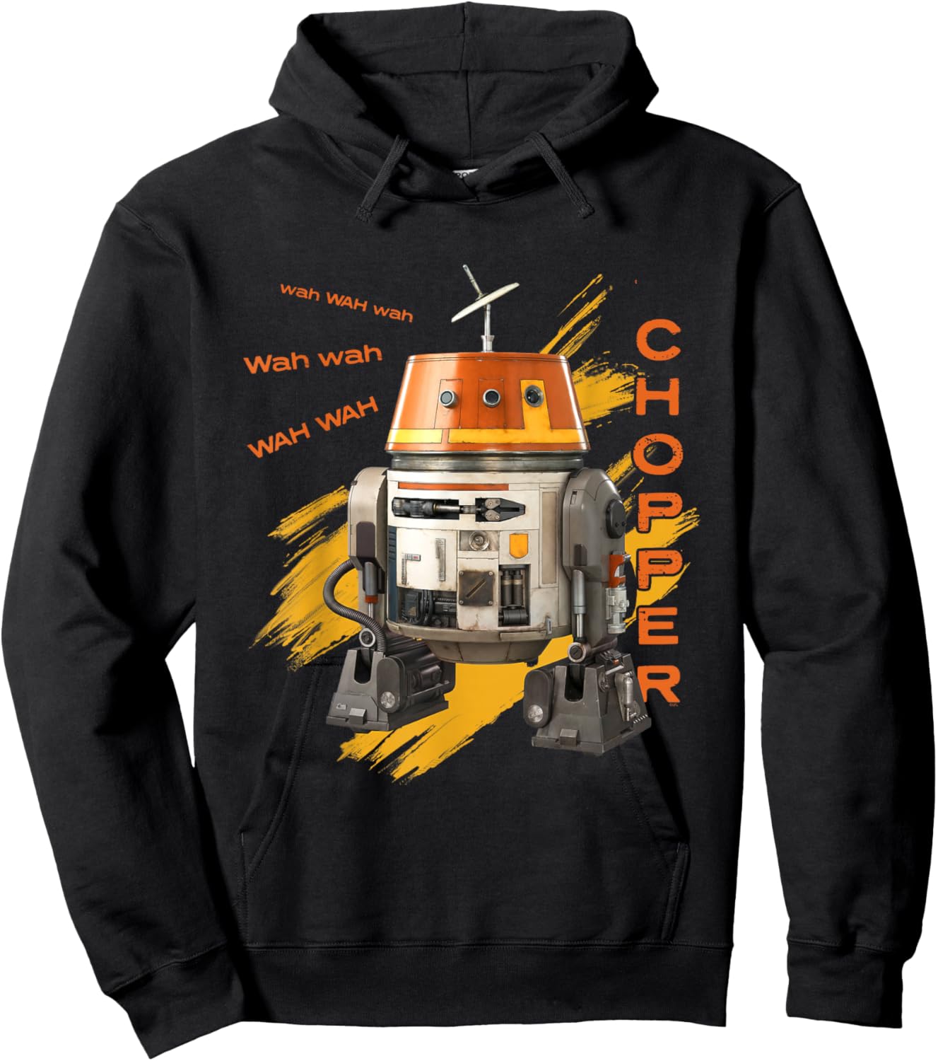 Star Wars Ahsoka Rebels Chopper Droid Speak Wah Wah Wah Hoodie - Hoodie | Black