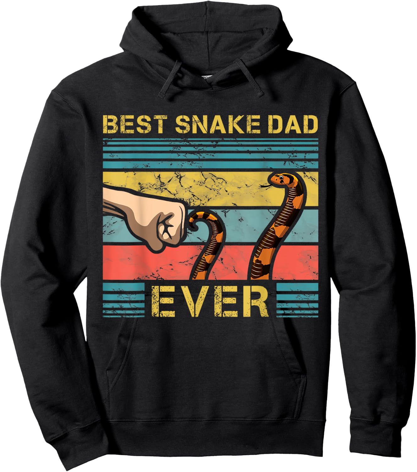 World's Best Snake Dad Funny Snake Enthusiast Father Hoodie - Hoodie | Black