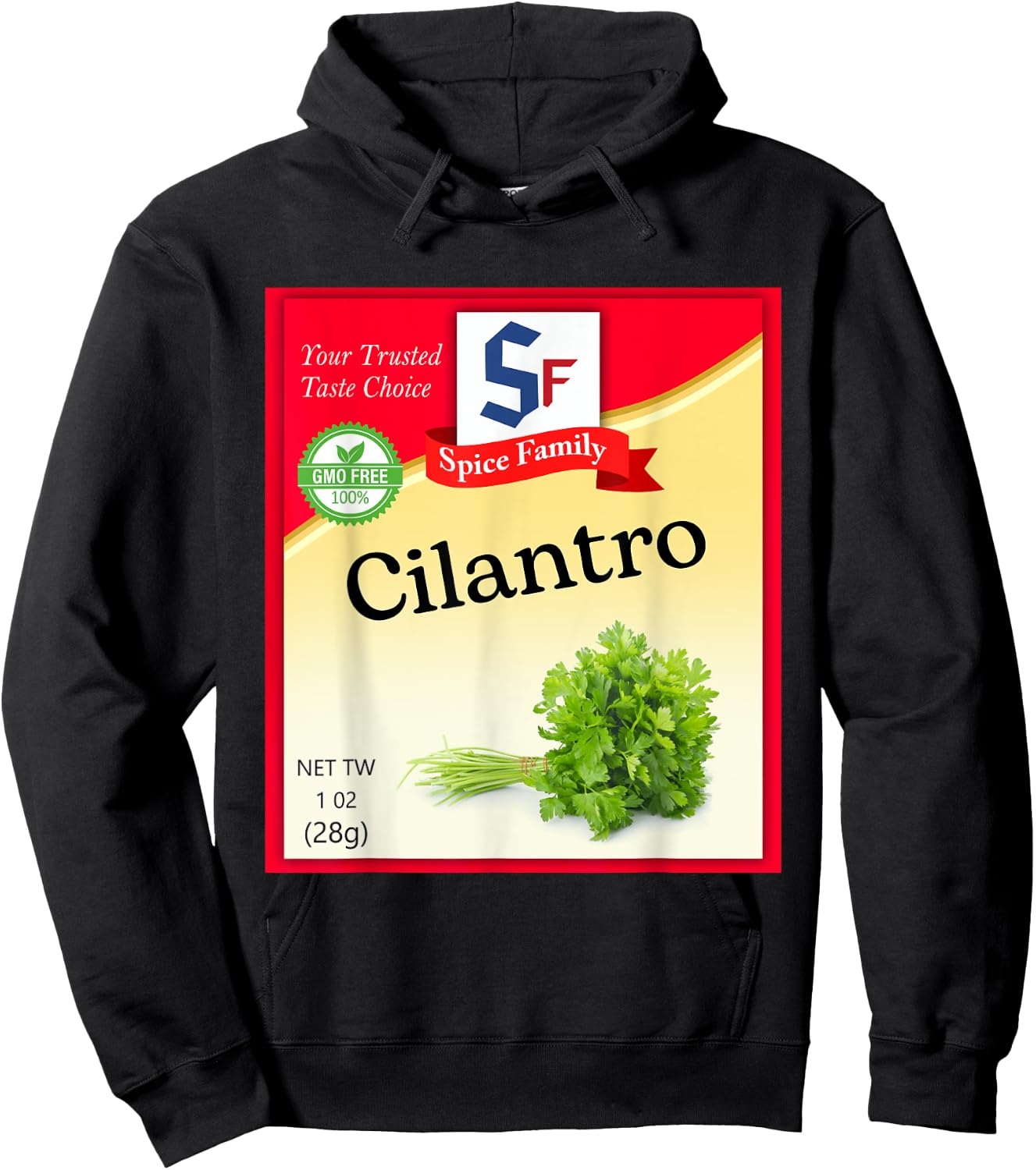 Cilantro Condiment Costume Holiday Spice Costumes Hoodie - Hoodie | Black