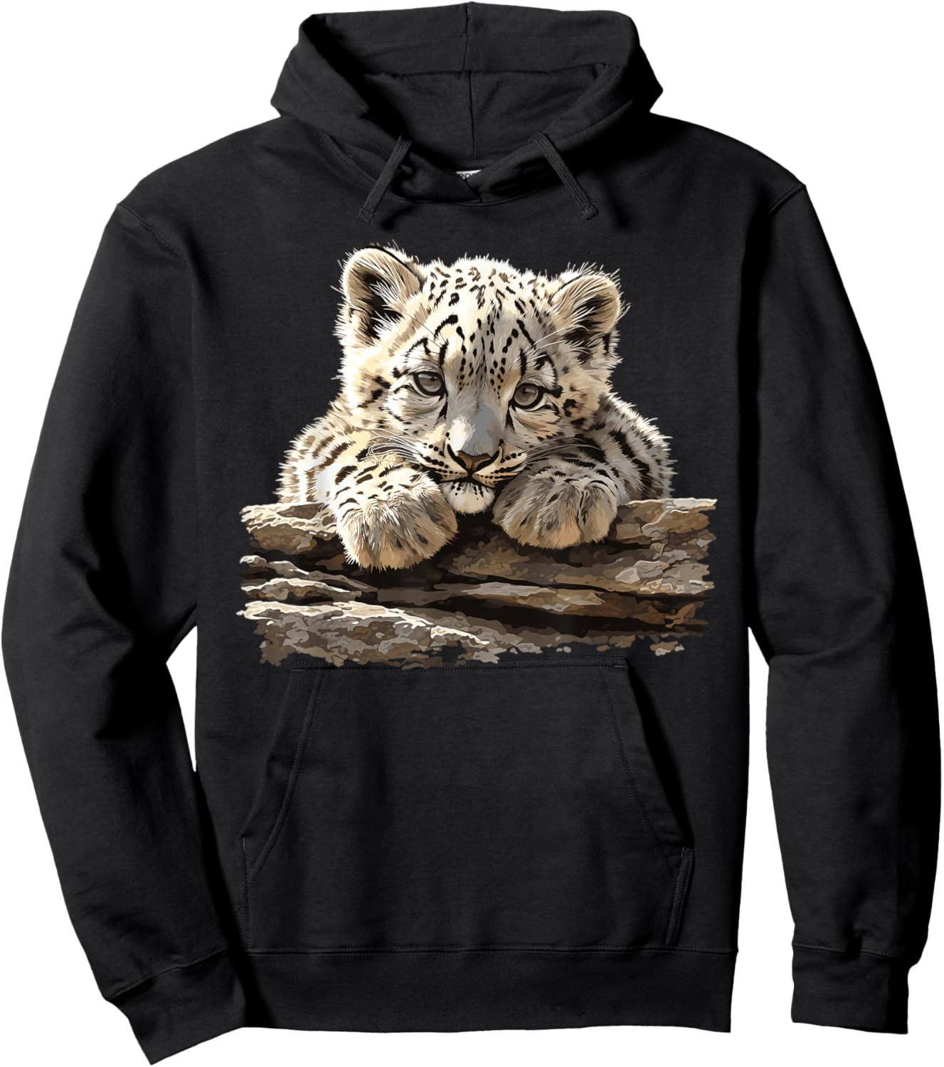 Snow Leopards Lovers Snow Leopard Hoodie - Hoodie | Black