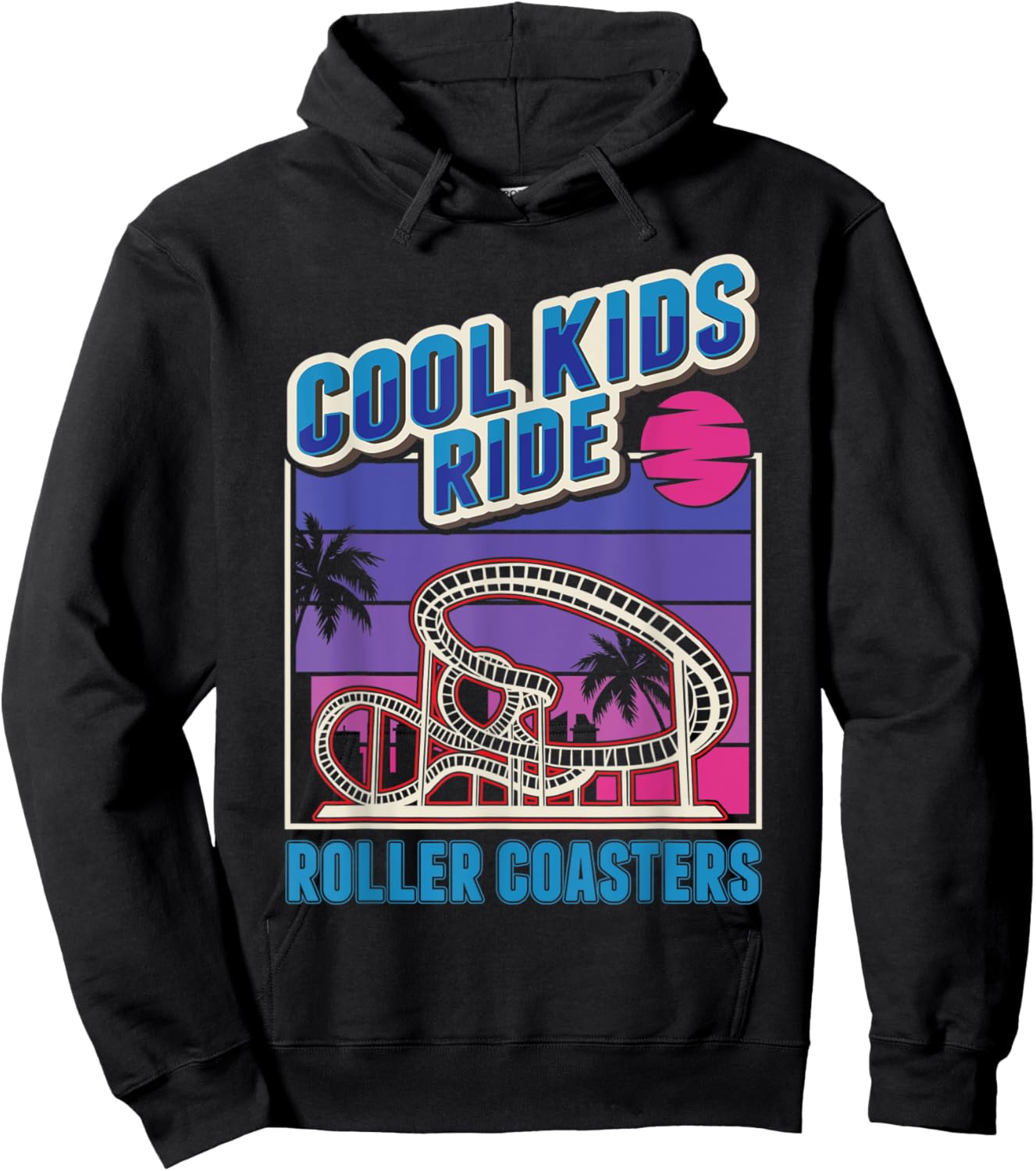 Cool kids ride Roller Coasters Roller Coaster Kids Hoodie - Hoodie | Black