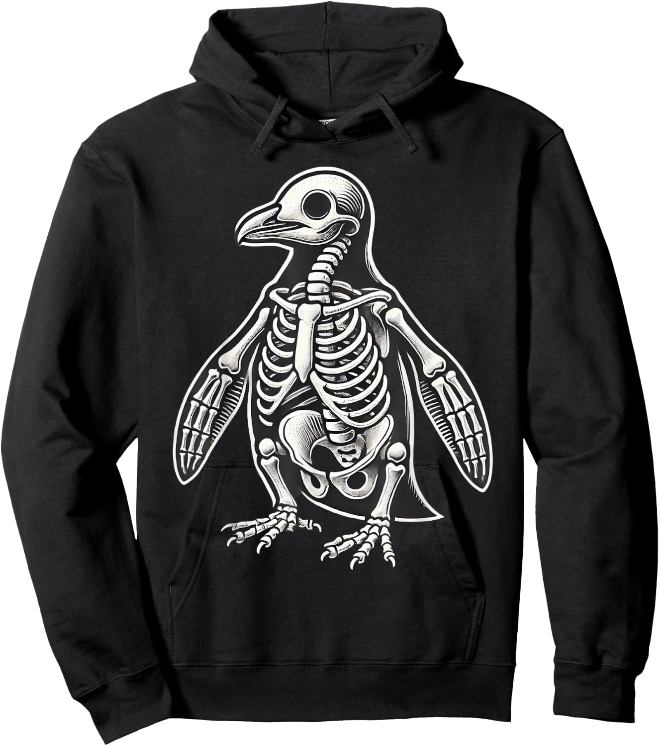 Penguin Skeleton Halloween Hoodie - Hoodie | Black