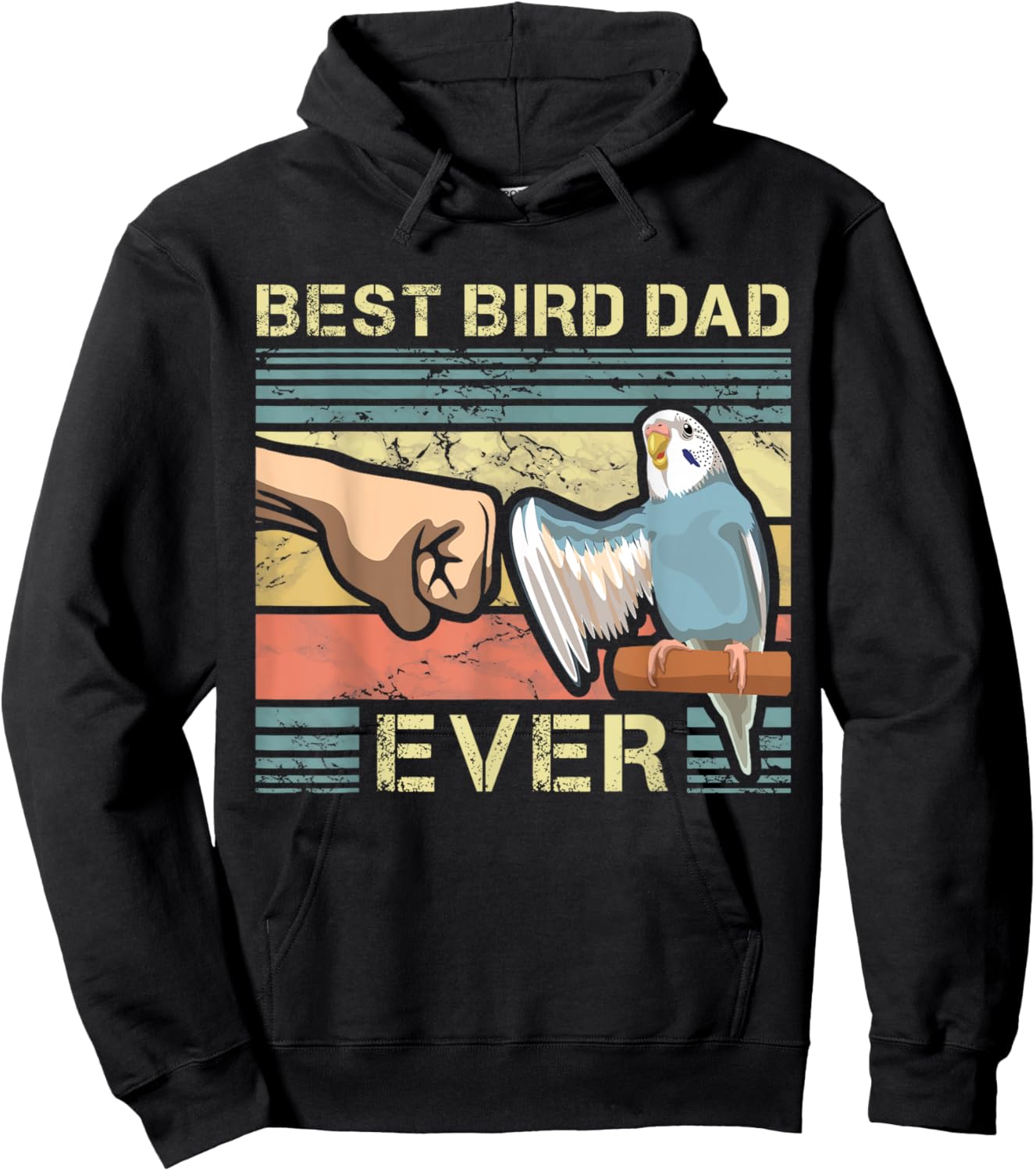 Budgie Dad Bird Lover Father Animal Enthusiast Bird Guy Hoodie - Hoodie | Black