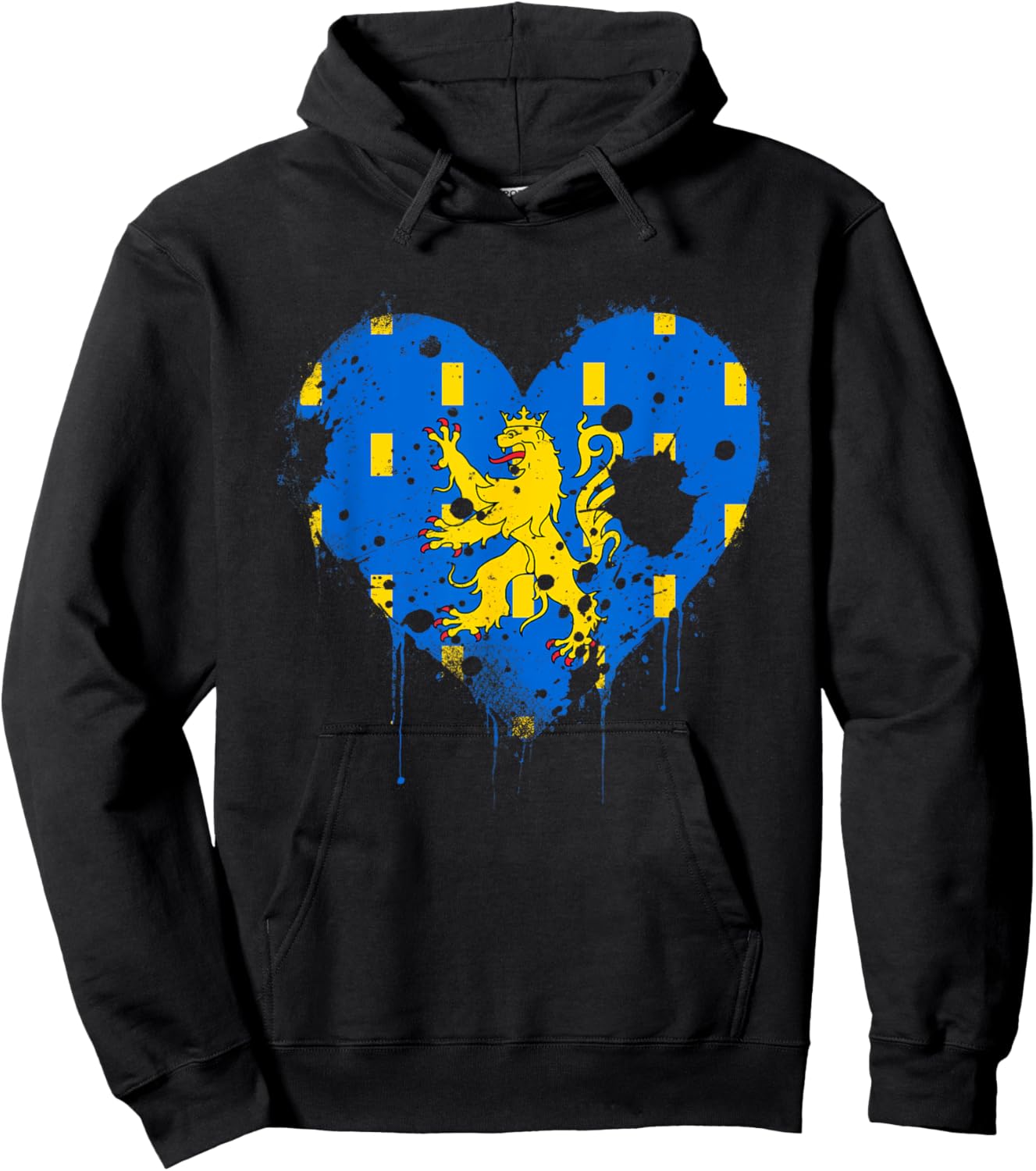 Vintage Franche-Comté Flag Gift Franc-Comtois Hoodie - Hoodie | Black