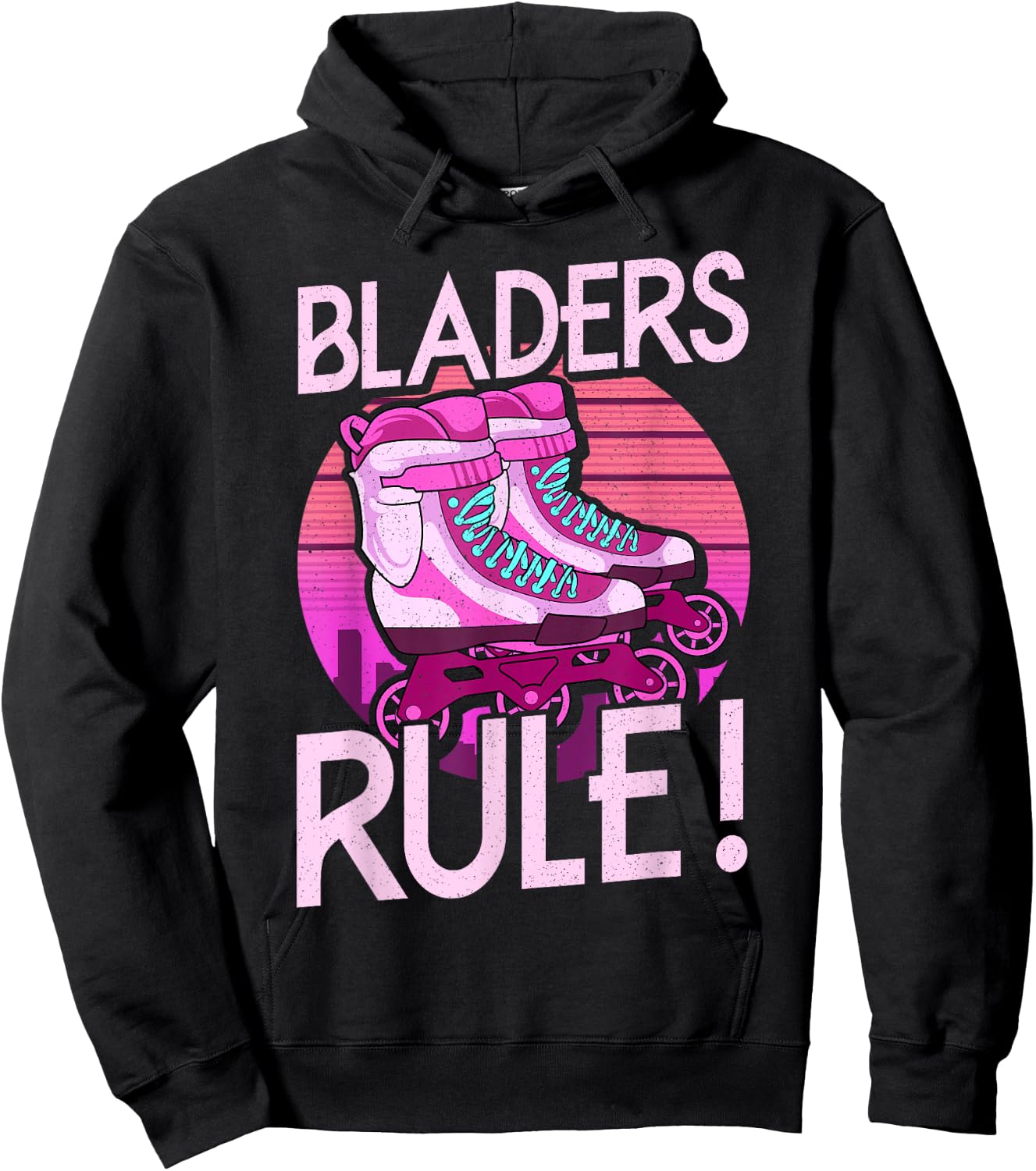 Bladers Rule! For Roller Blades Skaters Inline skating Hoodie - Hoodie | Black