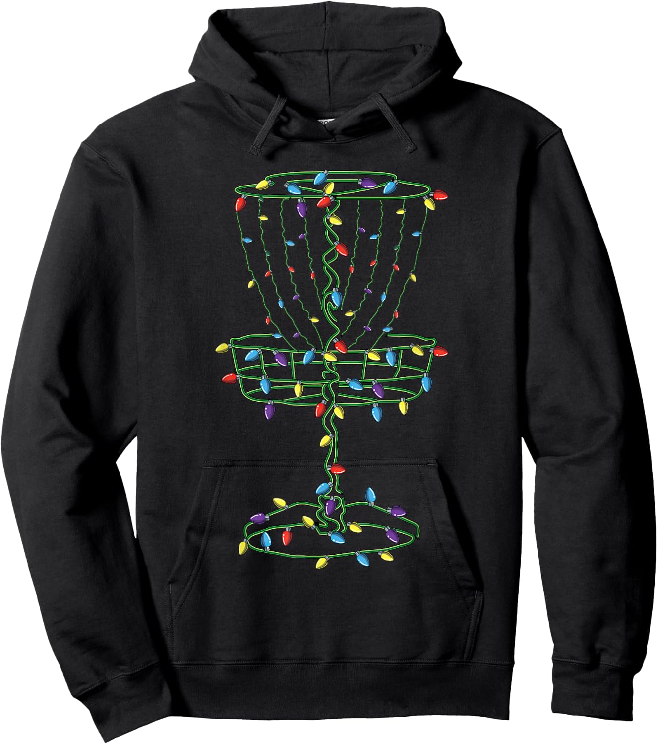 Disc Golf Basket Cool Disc Golf Frisbee Golfer Xmas Gift Hoodie - Hoodie | Black