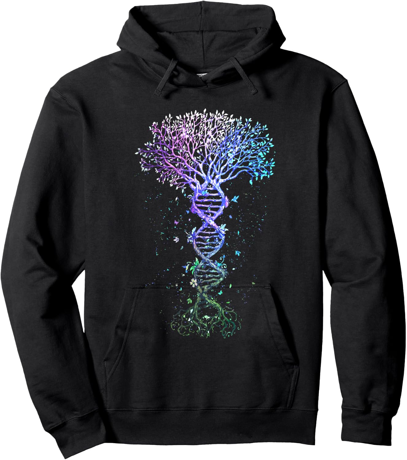 DNA Tree Life Earth Genetics Biologist Science Gift Hoodie - Hoodie | Black