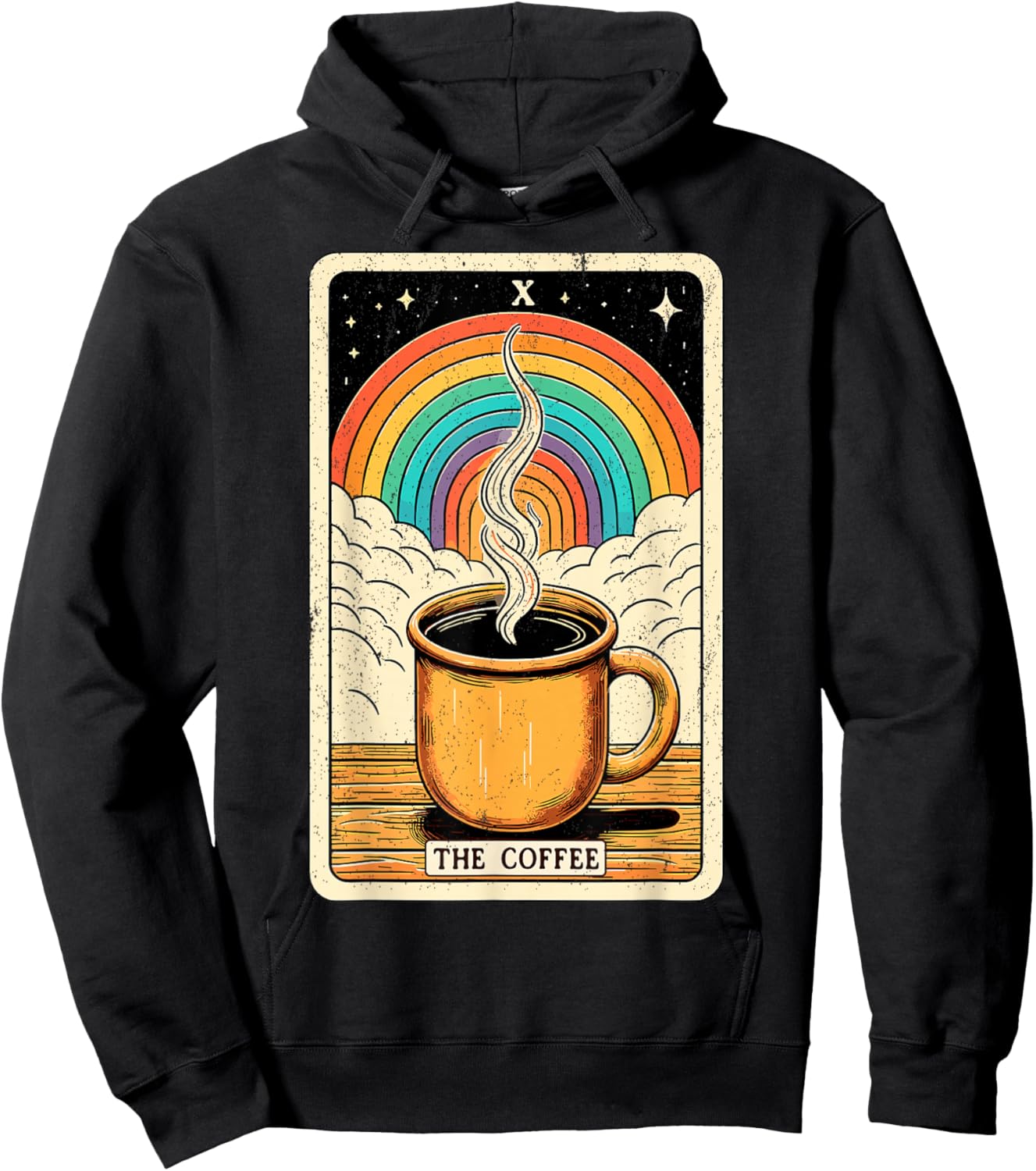 The Coffee Tarot Card Coffee Lover Funny Coffee Hoodie - Hoodie | Black