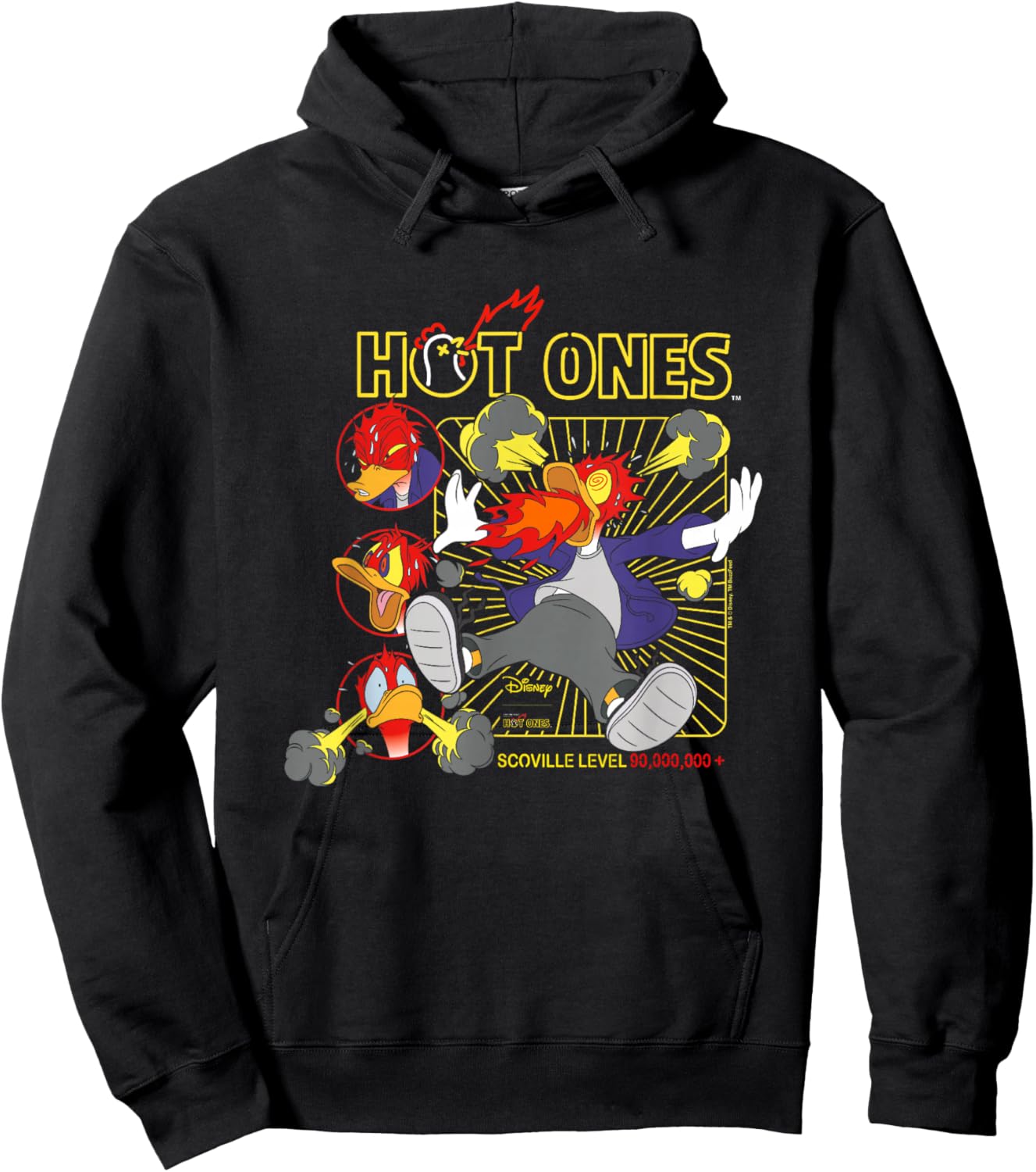 Disney Hot Ones Donald Duck Scoville Level 90000000 and Up Hoodie - Hoodie | Black