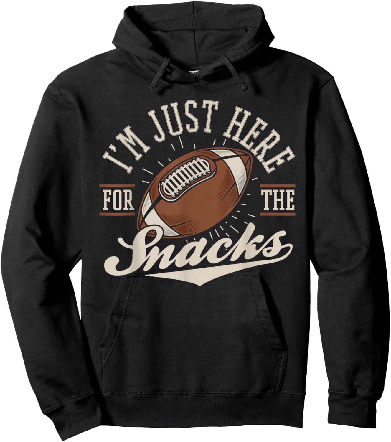 I'm Just Here for The Snacks Funny Fantasy Football League Hoodie - Hoodie | Black