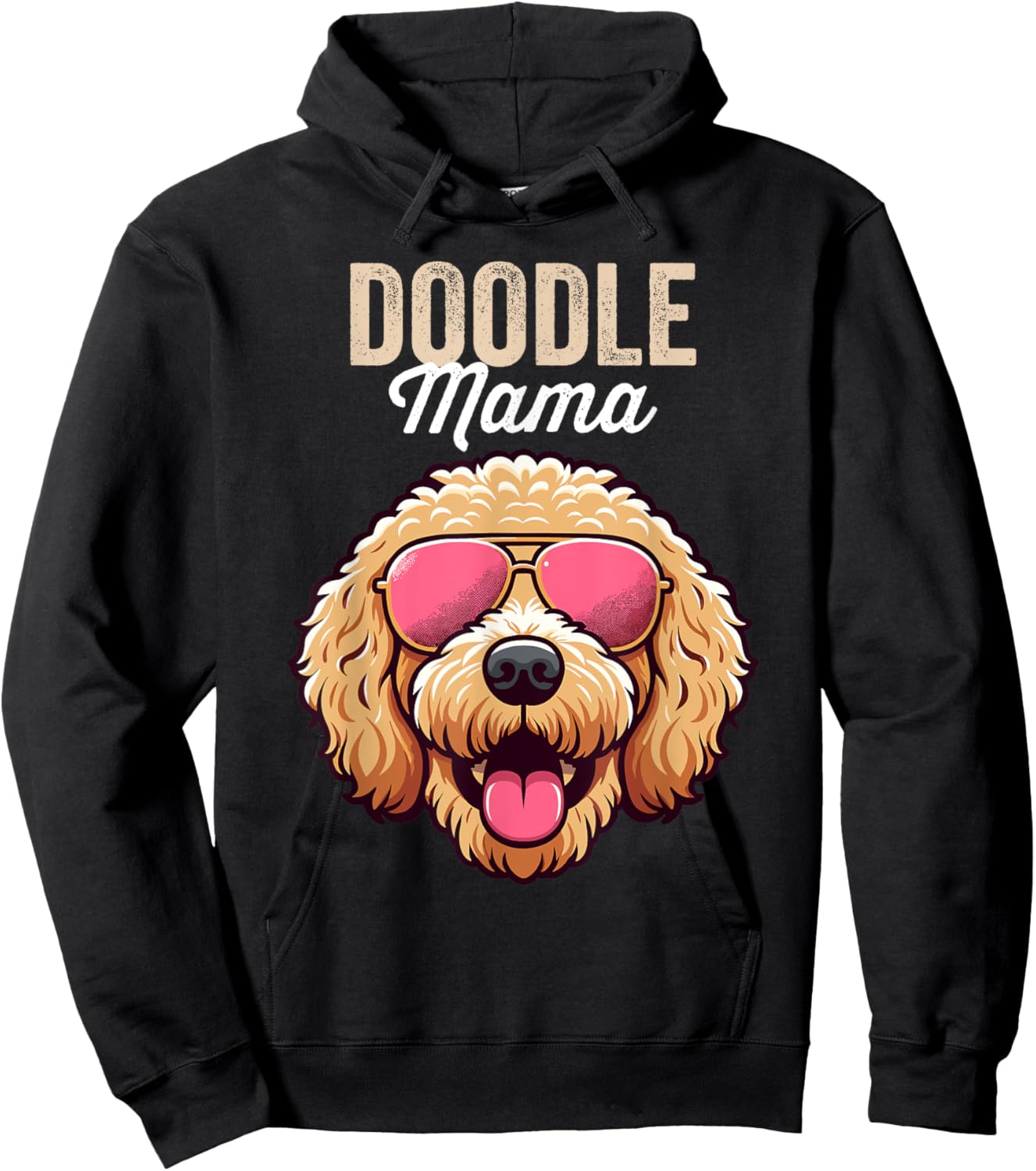 Doodle Mom Double Doodle Dog, Goldendoodle, Doodle Mama Hoodie - Hoodie | Black