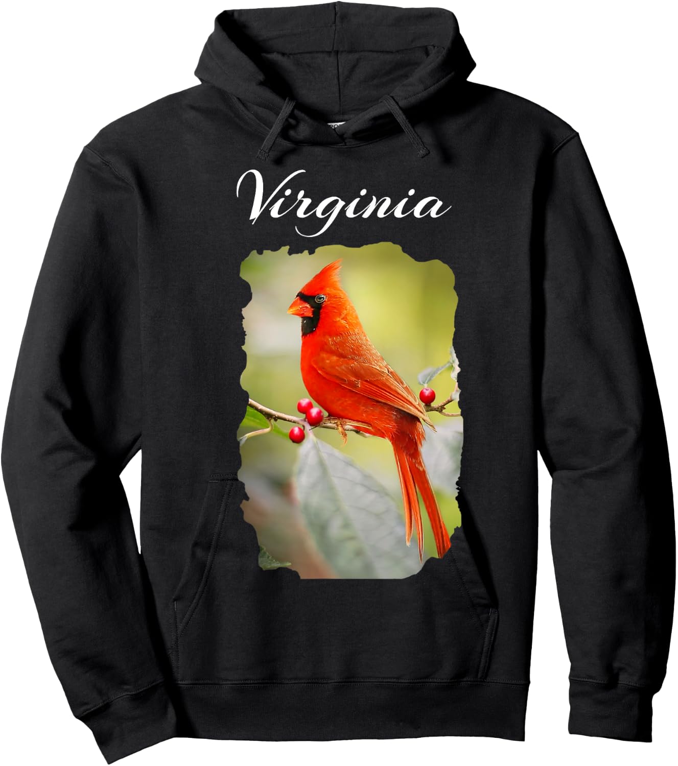 Northern Cardinal Official Virginia State Bird Travel Gift Hoodie - Hoodie | Black
