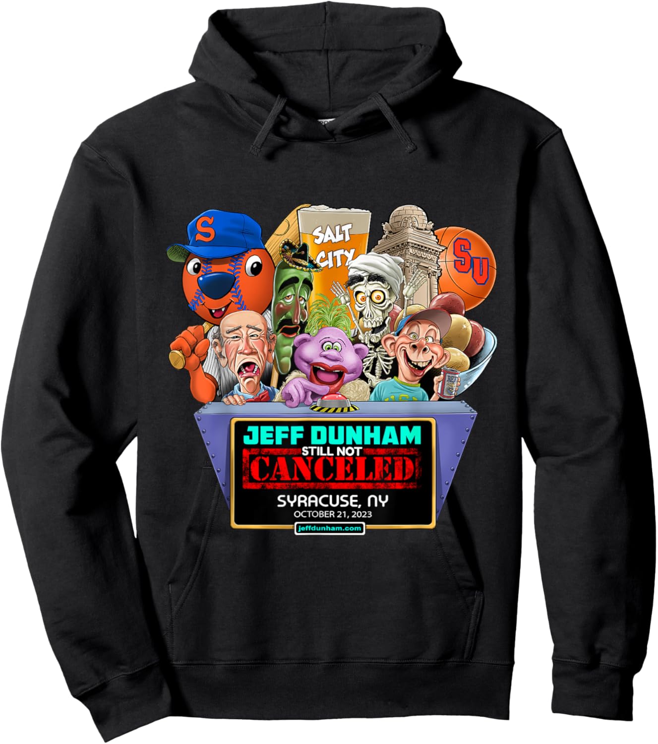 Jeff Dunham Syracuse, NY (2023) Hoodie - Hoodie | Black