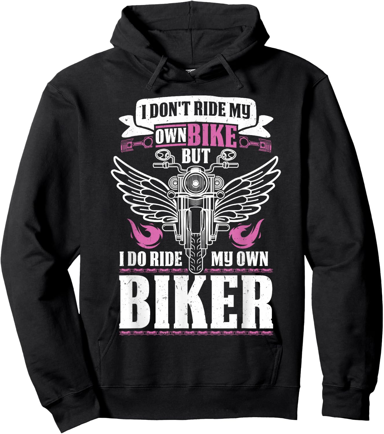 Motorcycle I Do Ride My Own Biker Girlfriend Wife Hoodie - Hoodie | Black