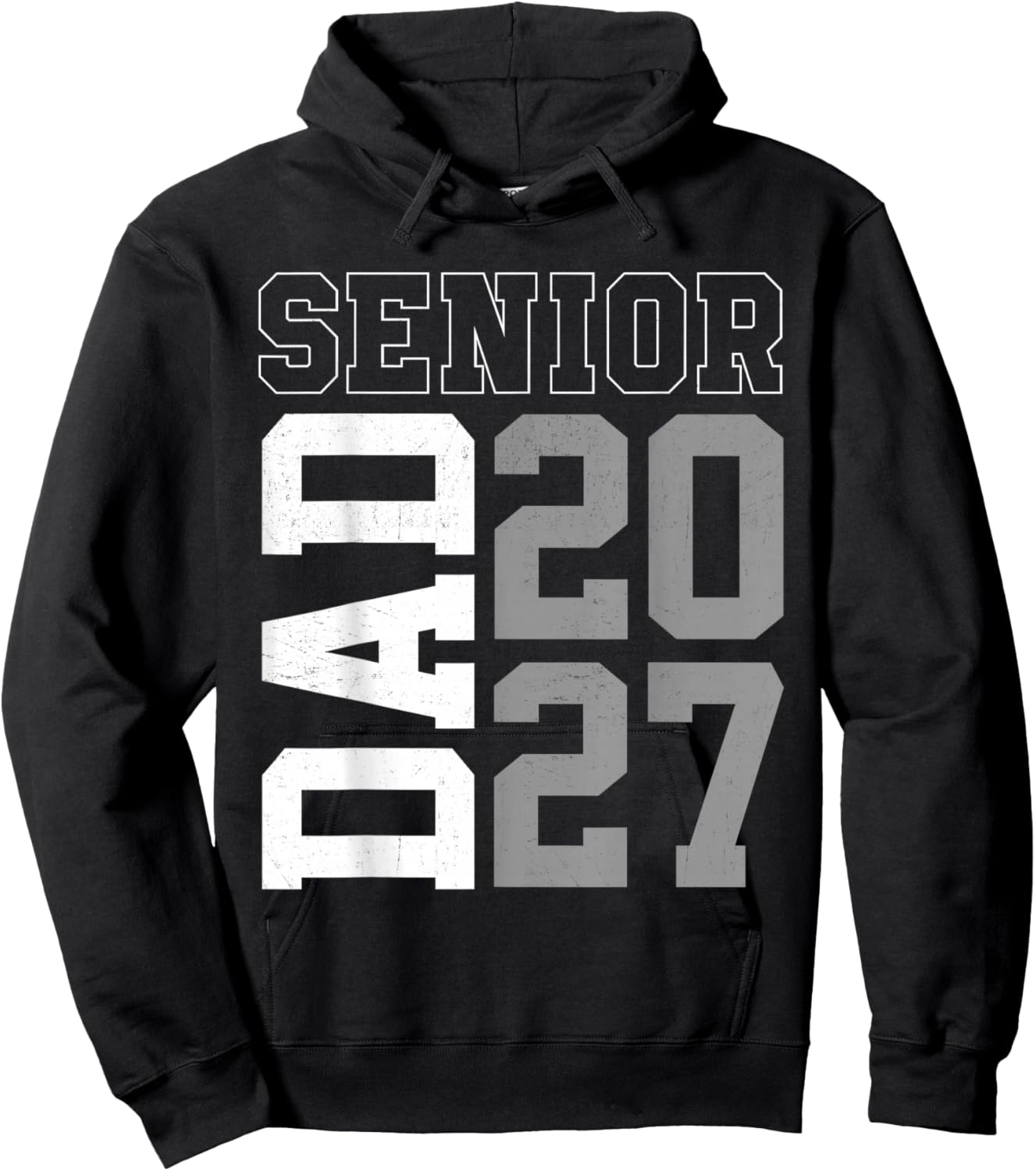 Proud Senior Dad Class of 2027 Graduation 2027 Senior Dad Hoodie - Hoodie | Black