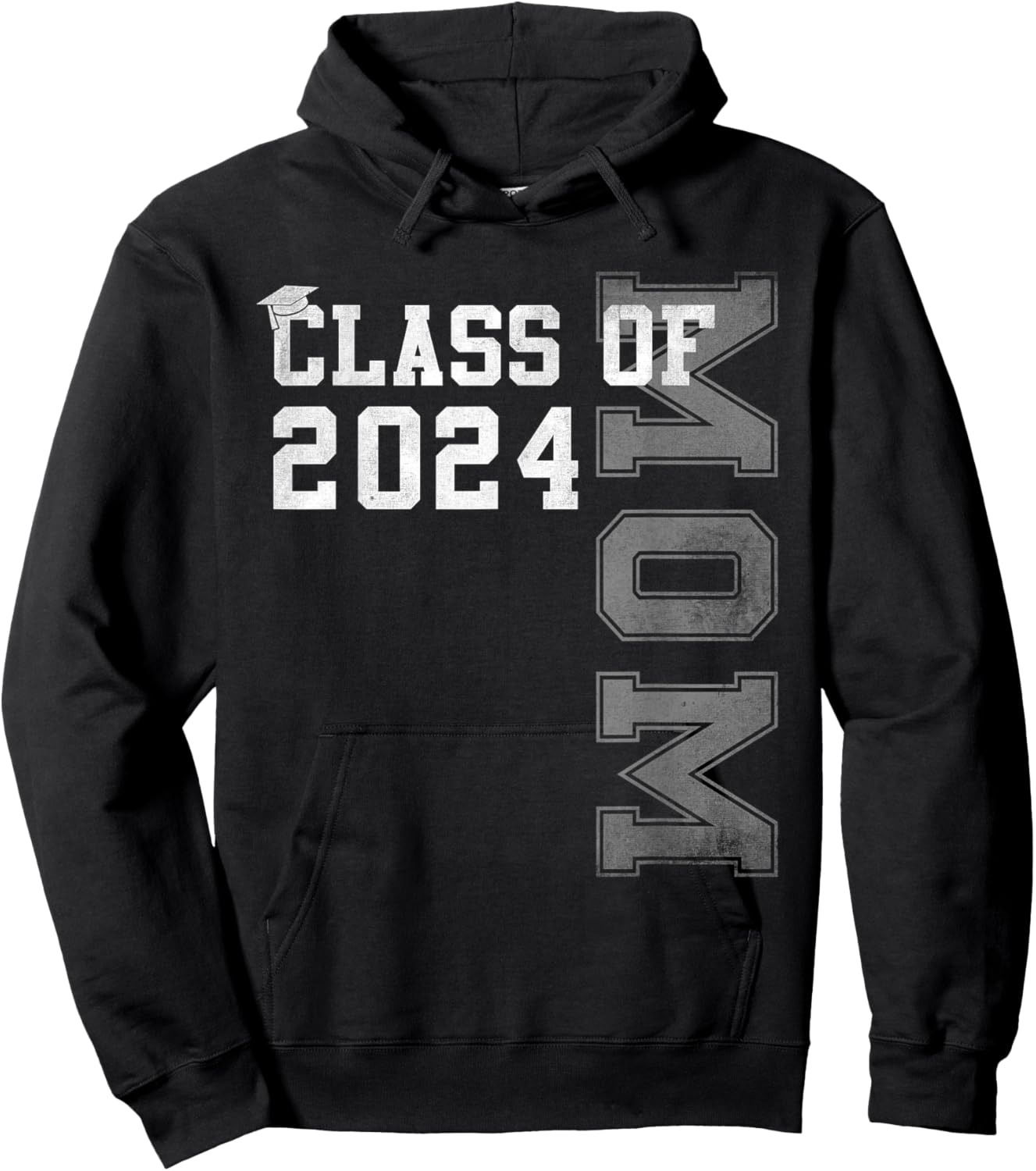 Mom Mother Senior 2024 Proud Mom Of A Class Of 2024 Graduate Hoodie - Hoodie | Black