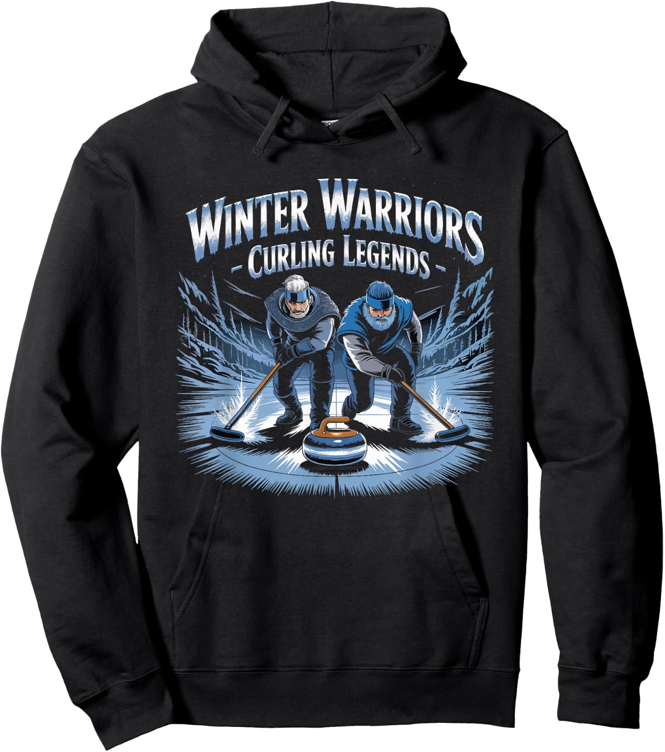 Curling Player Curling Team Warrior Curling Hoodie - Hoodie | Black