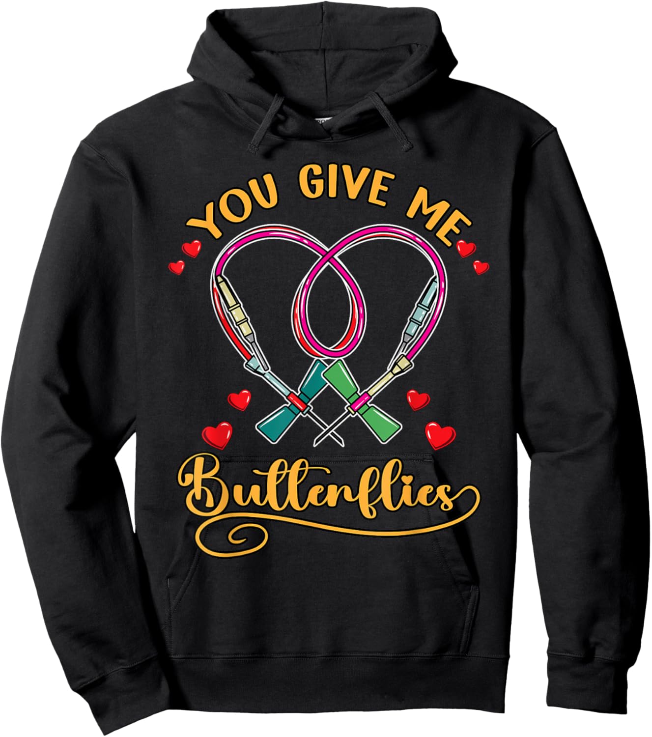 Phlebotomist Nurse Tech You Give Me Hoodie - Hoodie | Black