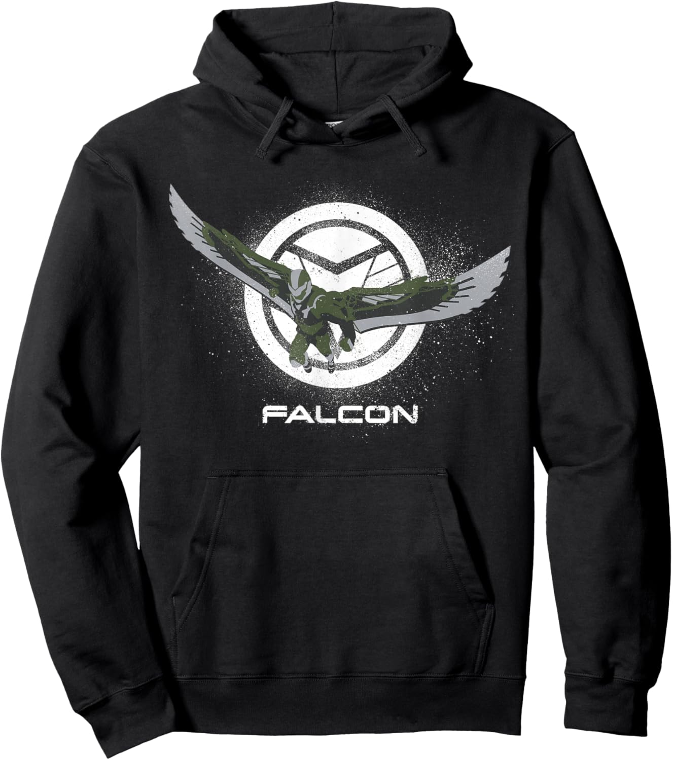 Marvel Captain America: Brave New World Falcon Stencil Style Hoodie - Hoodie | Black