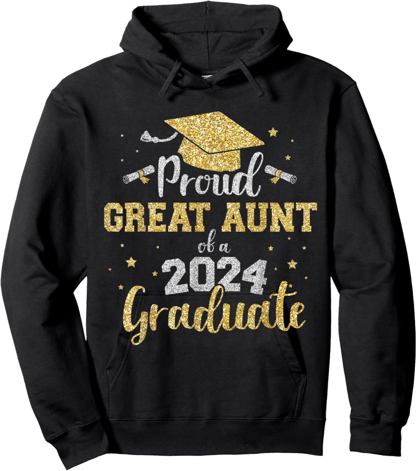 Proud great aunt of class of 2024 graduate senior graduation Hoodie - Hoodie | Black