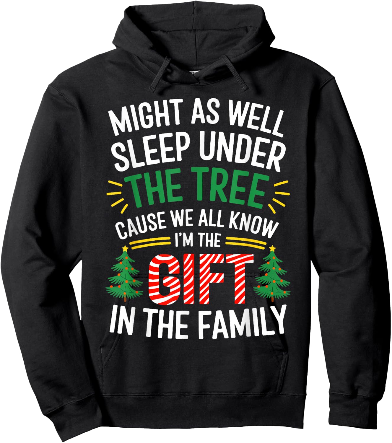 Funny Christmas Kids Girls Boys Christmas Pajamas Christmas Hoodie - Hoodie | Black
