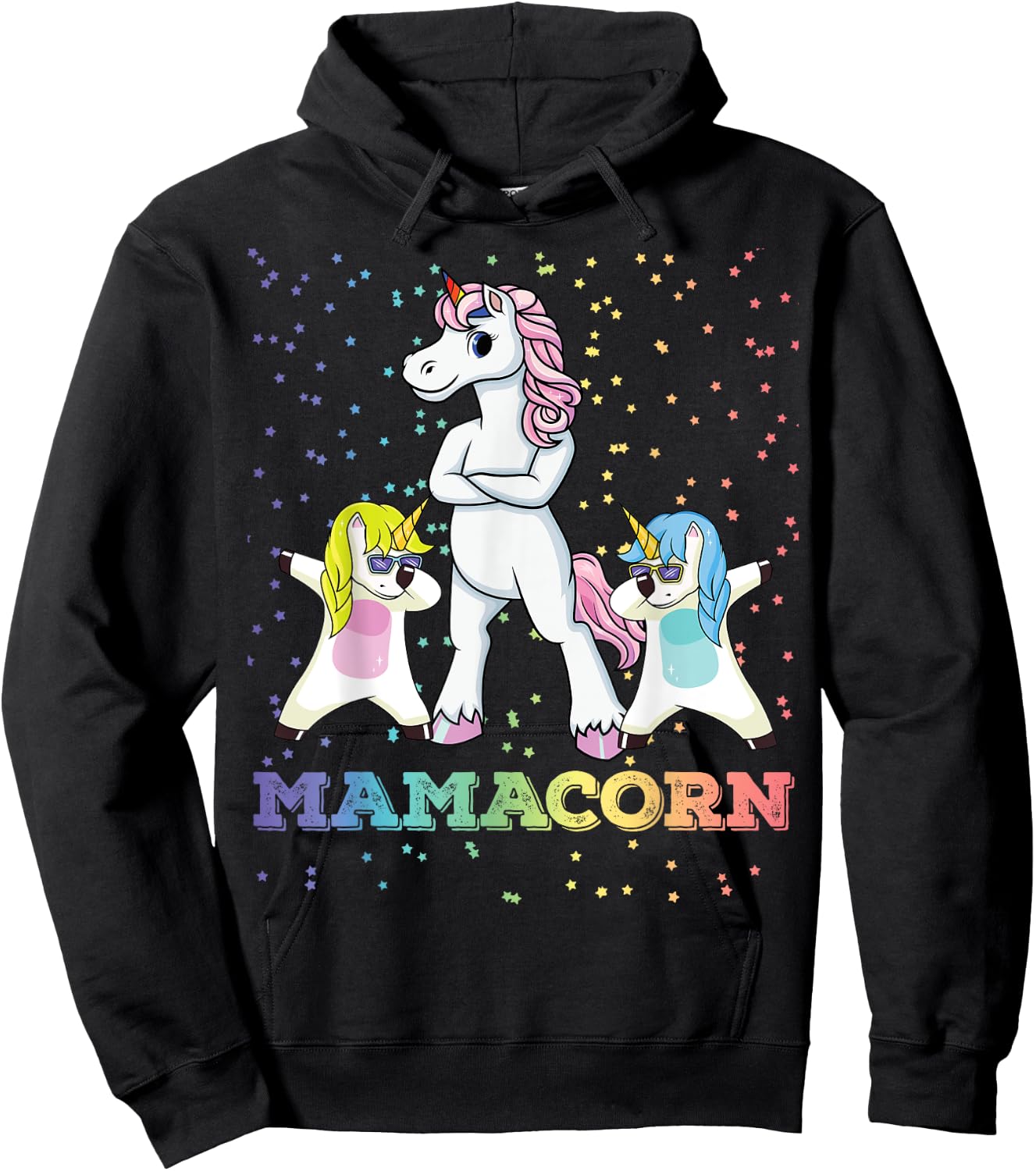 Mamacorn Unicorn Mama Unicorn Girl Unicorn Mom Mamacorn Hoodie - Hoodie | Black