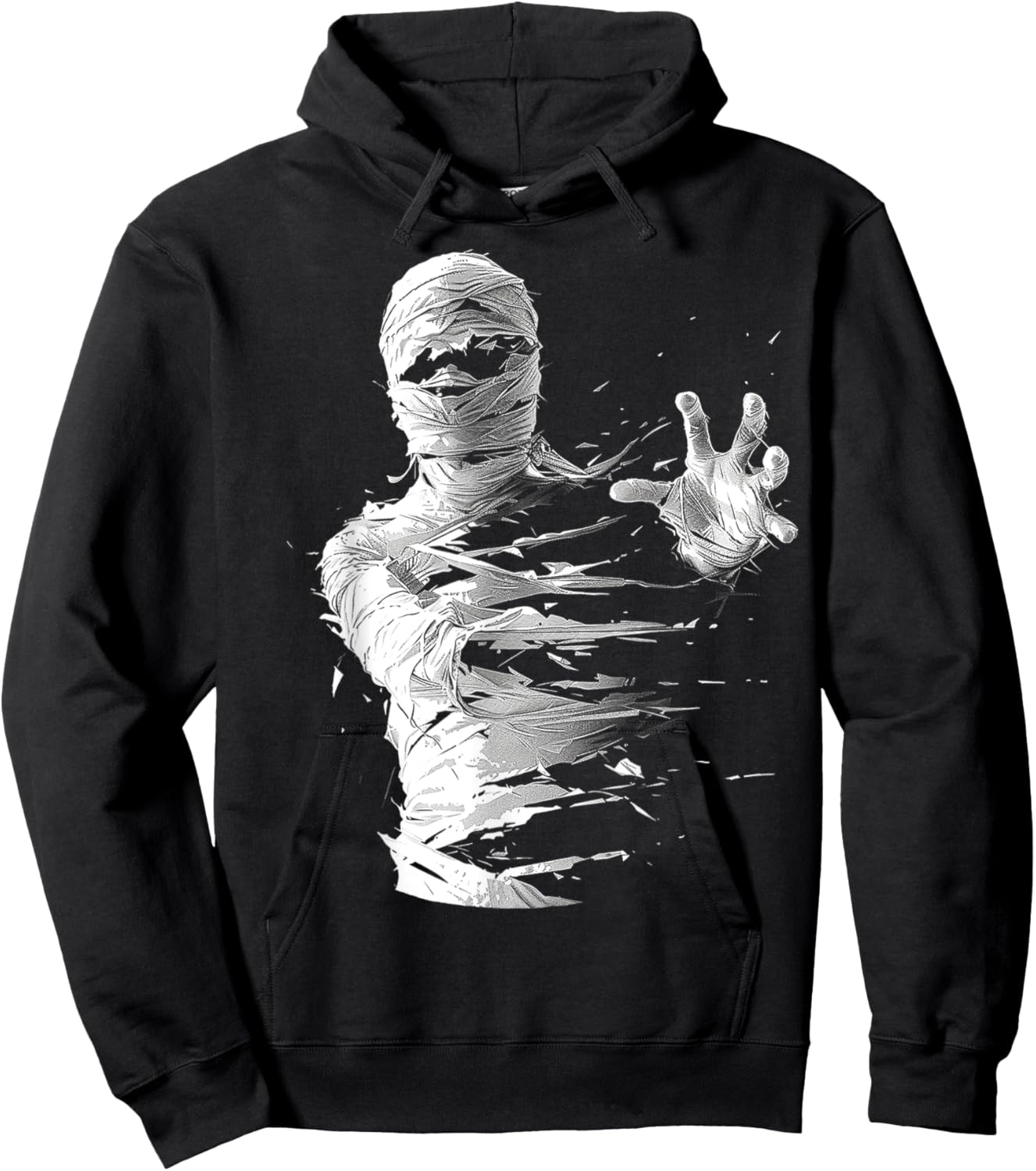 Mummy Costume Halloween Spooky Art Mummy Hoodie - Hoodie | Black